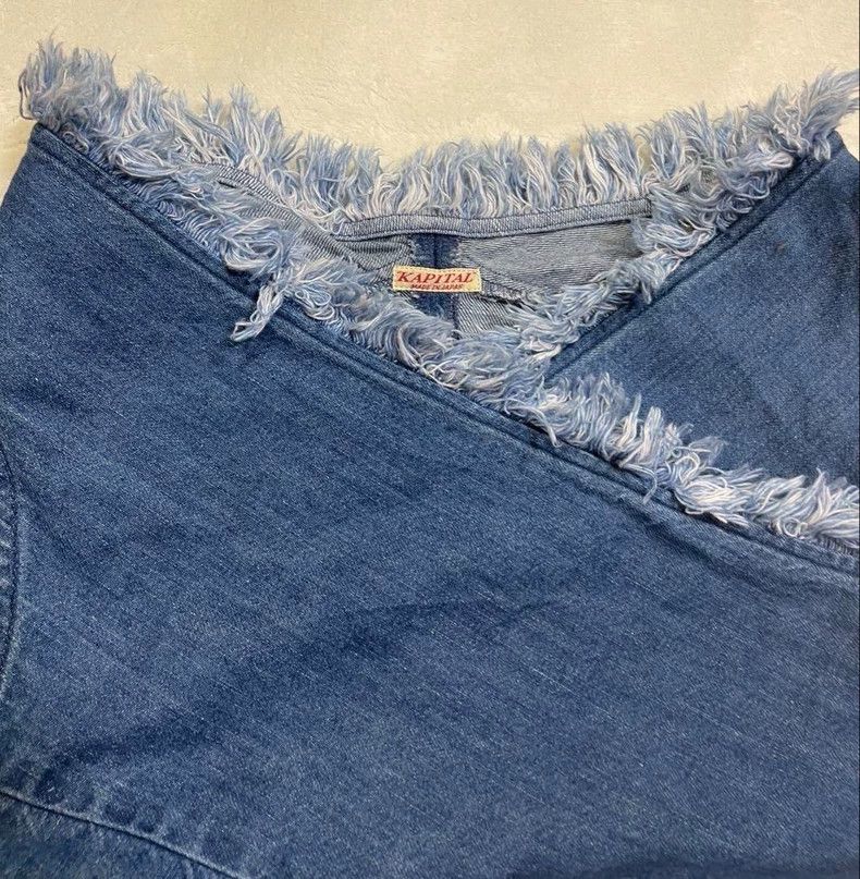 Kapital Frayed Indigo Denim Cotton Vest Size US S / EU 44-46 / 1 - 3 Thumbnail