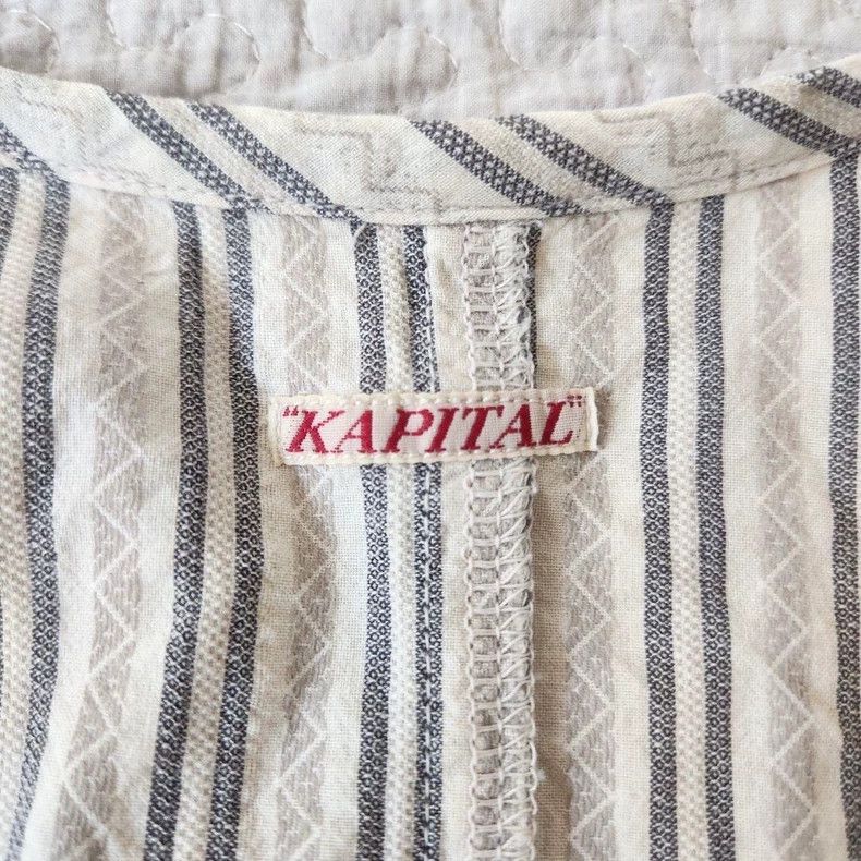 Kapital Geometric Embroidered Cotton Button Shirt Size US XS / EU 42 / 0 - 2 Thumbnail