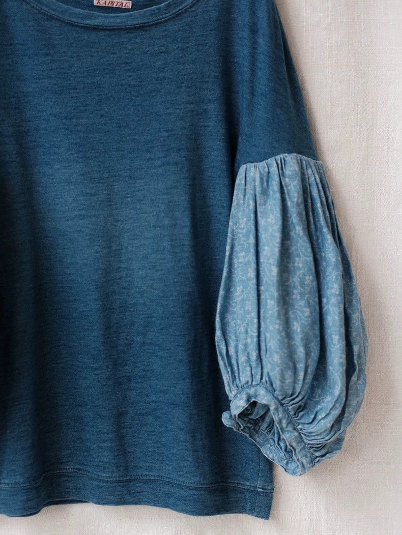 Kapital Kapital Blue Dye Lantern Sleeve Tee Size US M / EU 48-50 / 2 - 3 Thumbnail