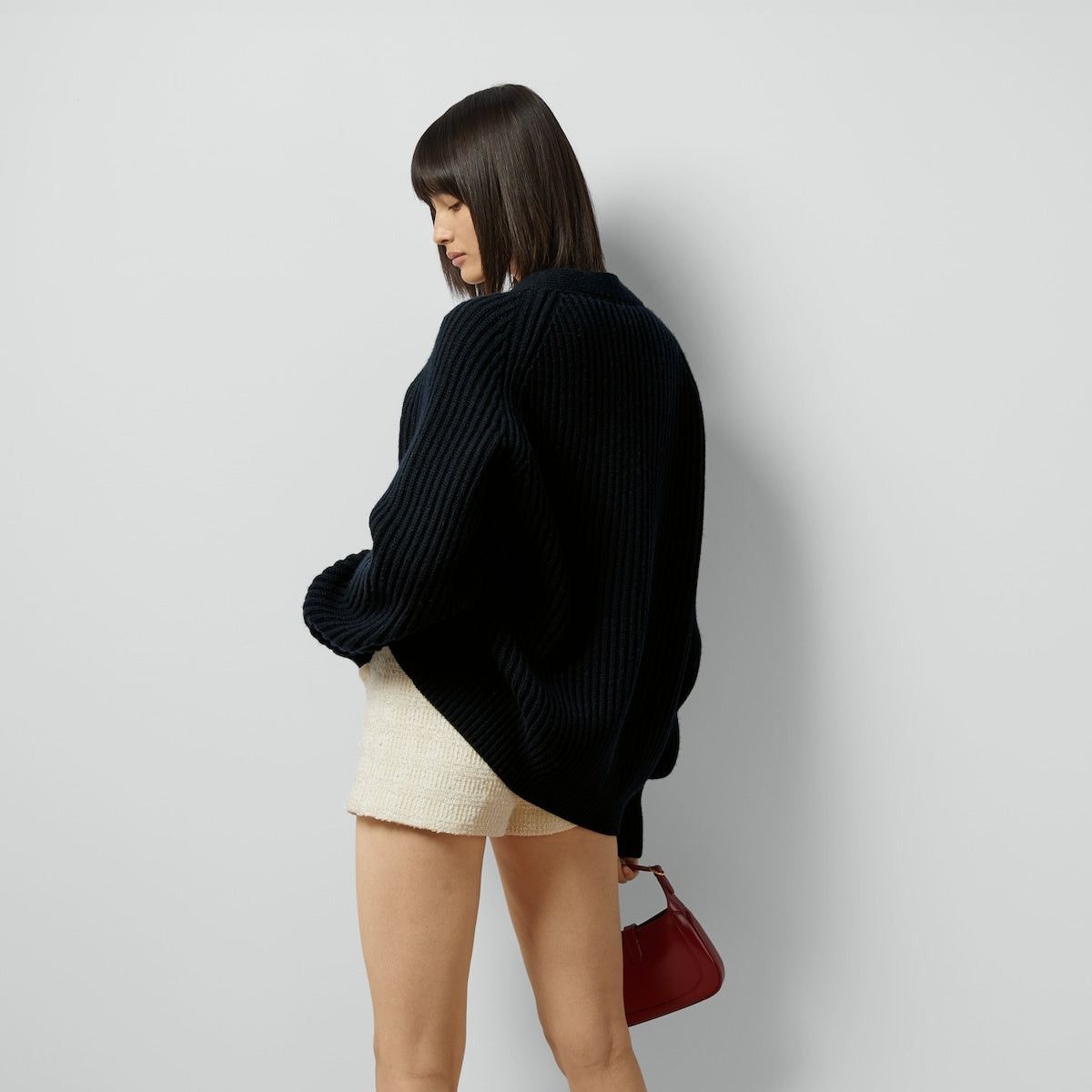 Gucci Gucci Rib Stitch Wool Cardigan SIZE S Size ONE SIZE - 3 Thumbnail