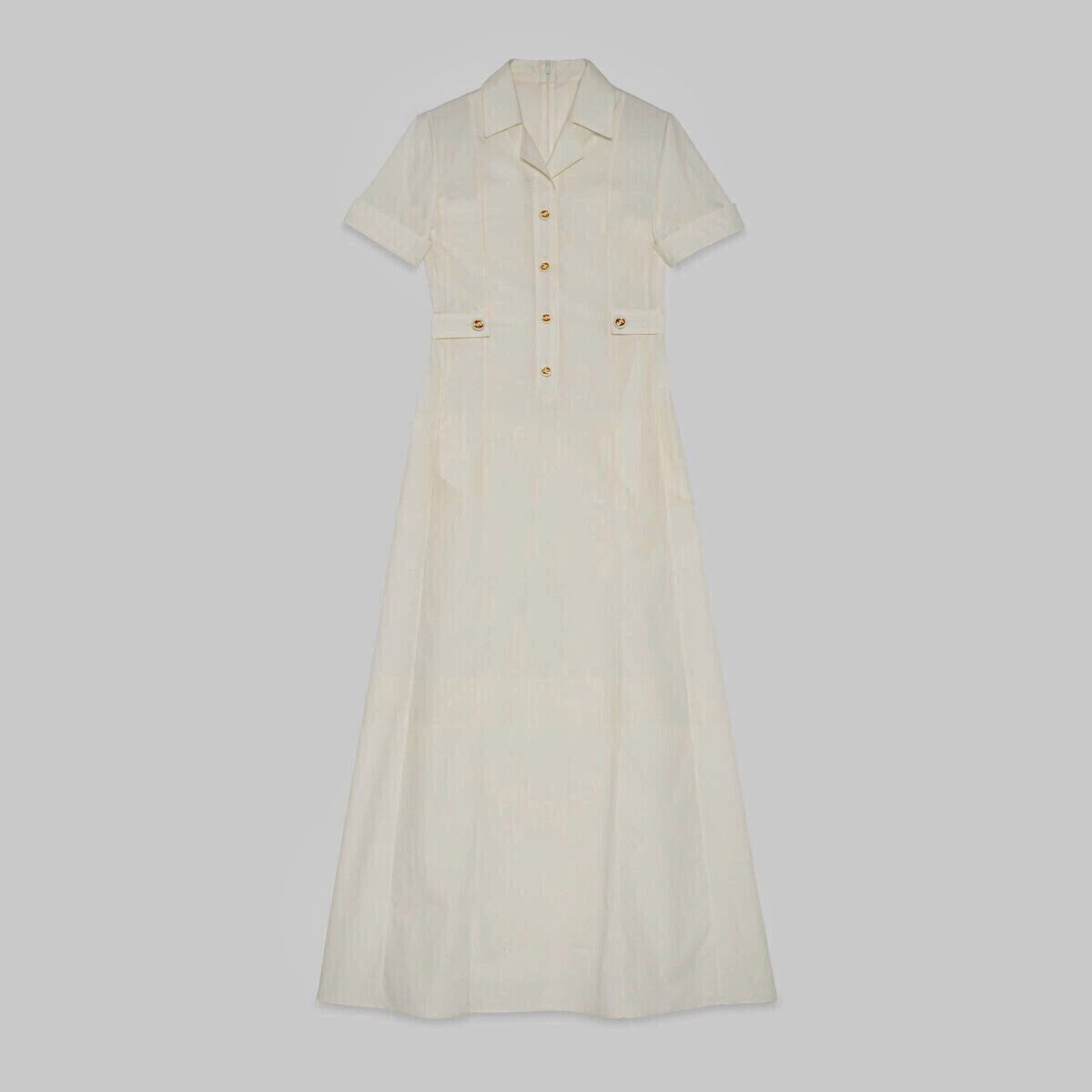 Gucci Gucci Cotton Poplin Dress SIZE 38 Size ONE SIZE - 4 Thumbnail