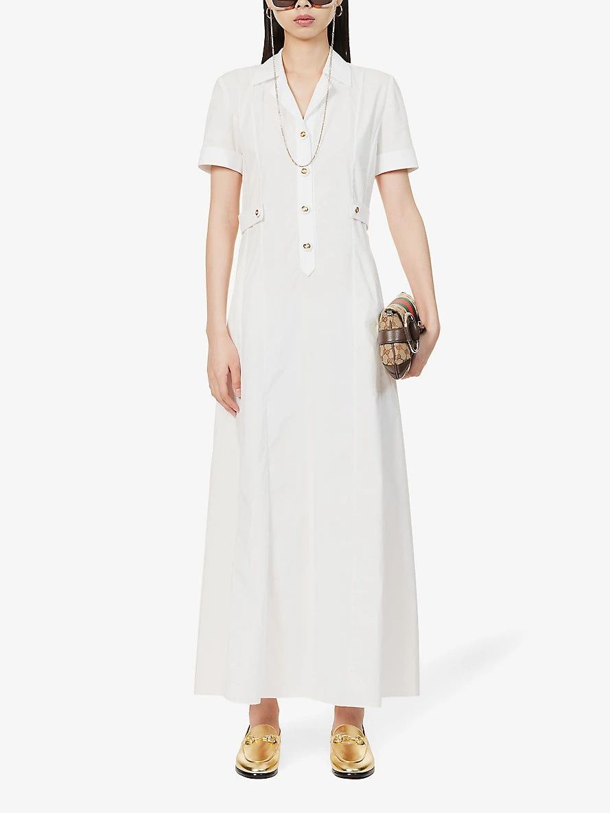 Gucci Gucci Cotton Poplin Dress SIZE 44 Size ONE SIZE - 2 Thumbnail