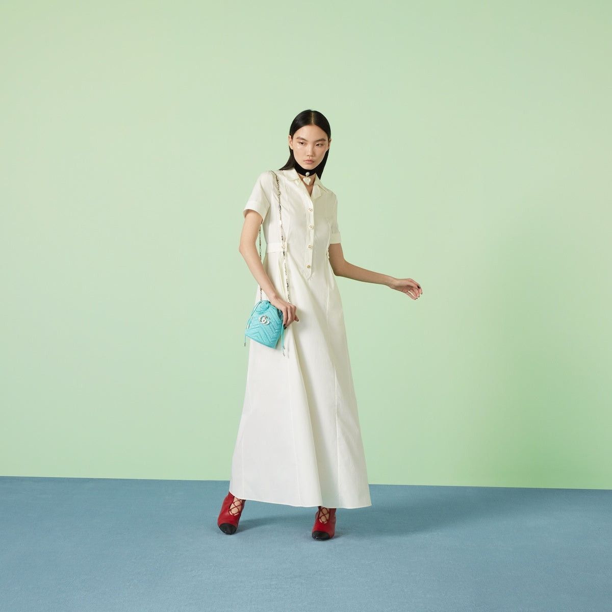 Gucci Gucci Cotton Poplin Dress SIZE 44 Size ONE SIZE - 3 Thumbnail