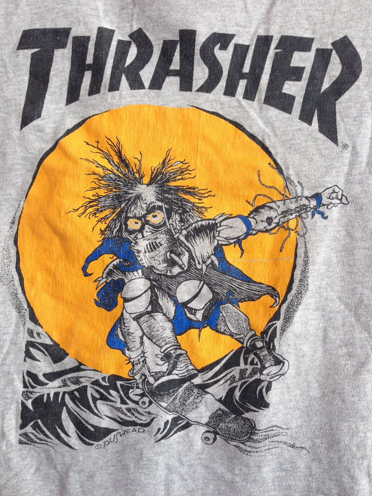 Vintage Thrasher Pushead T-Shirt Size Small Mens Skateboarding