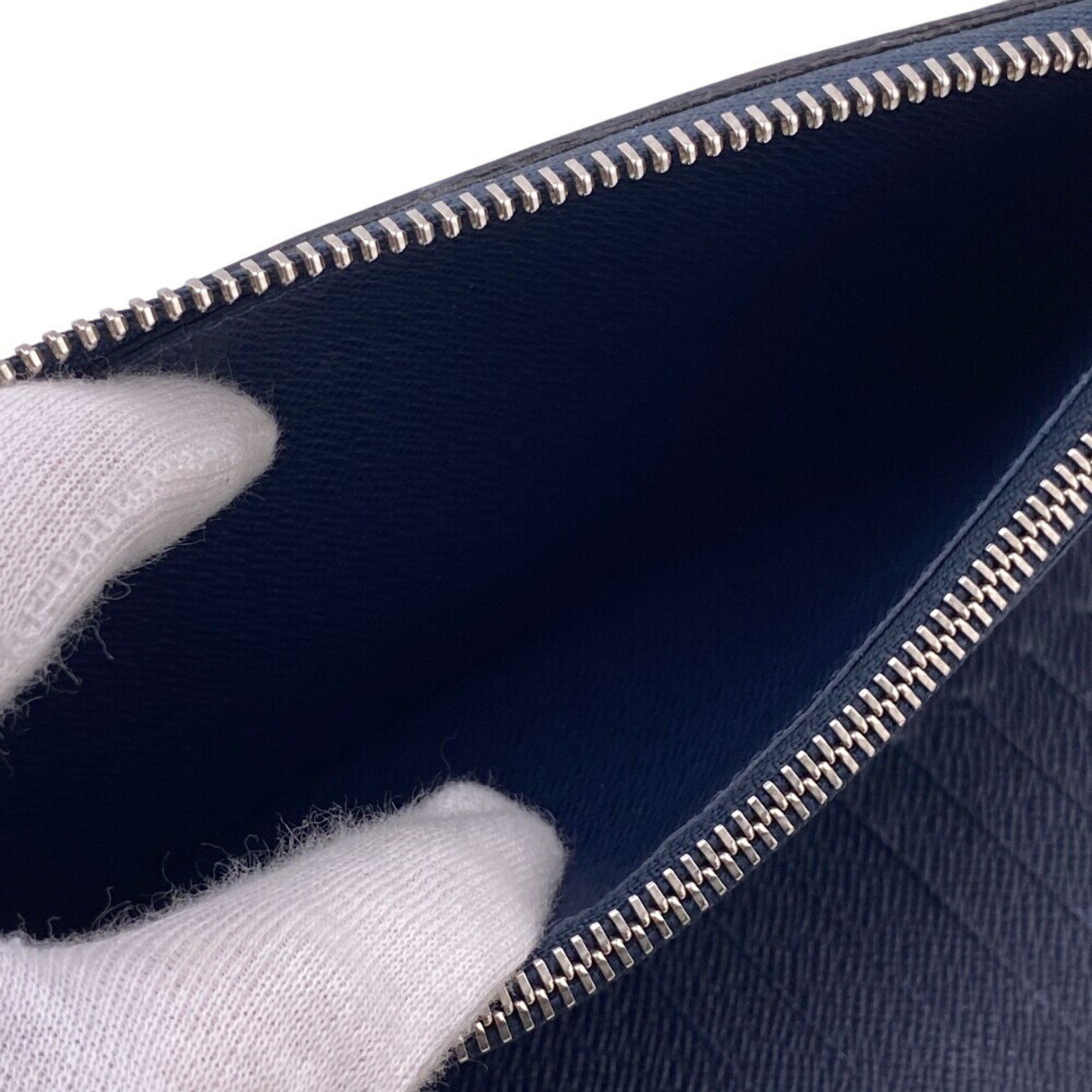 Louis Vuitton Louis Vuitton Wallet M30510 Zippy Vertical Taiga Long Navy Men's Size ONE SIZE - 6 Thumbnail