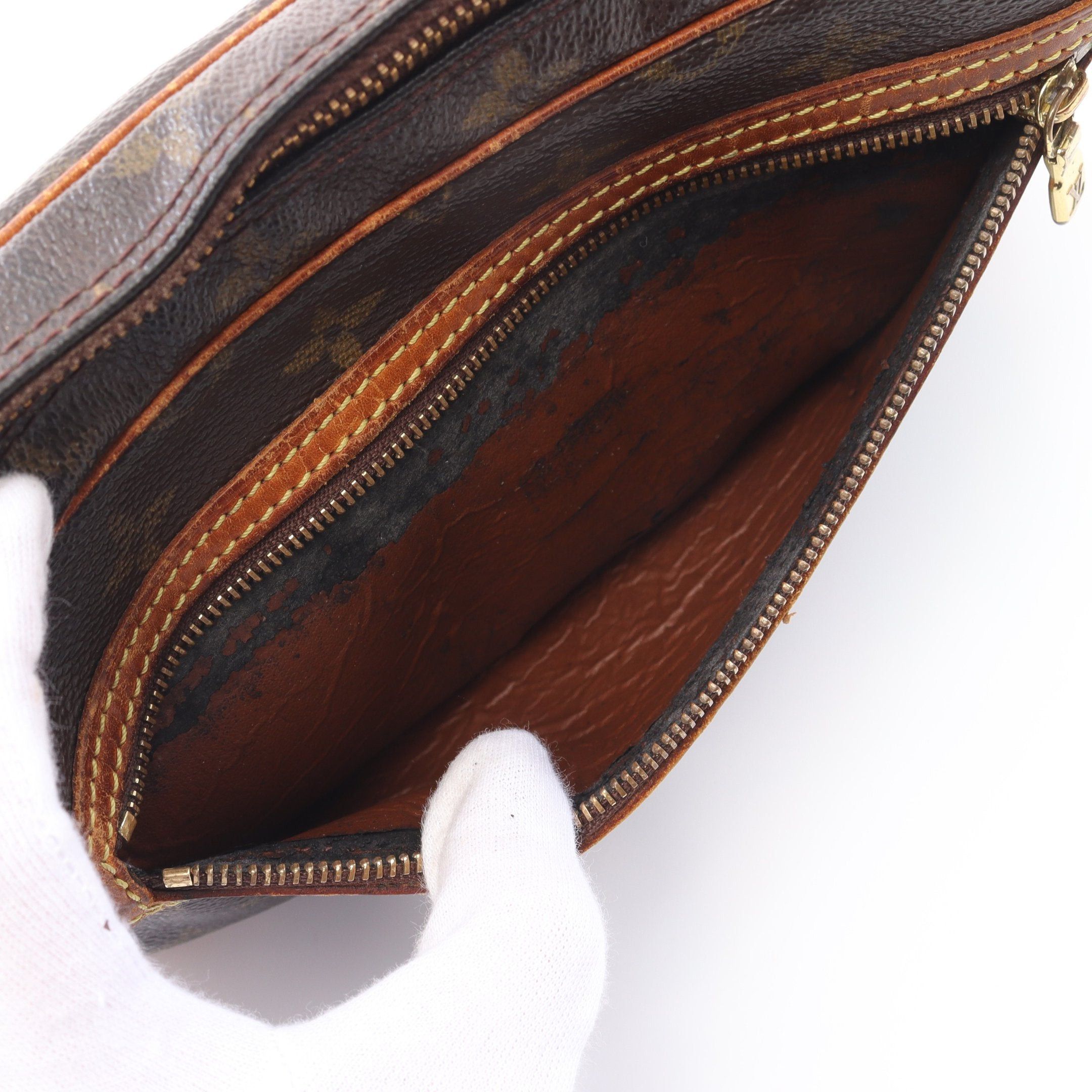 Louis Vuitton Louis Vuitton Marly Dragonne Monogram Clutch Bag Second Leather Brown Size ONE SIZE - 10 Thumbnail