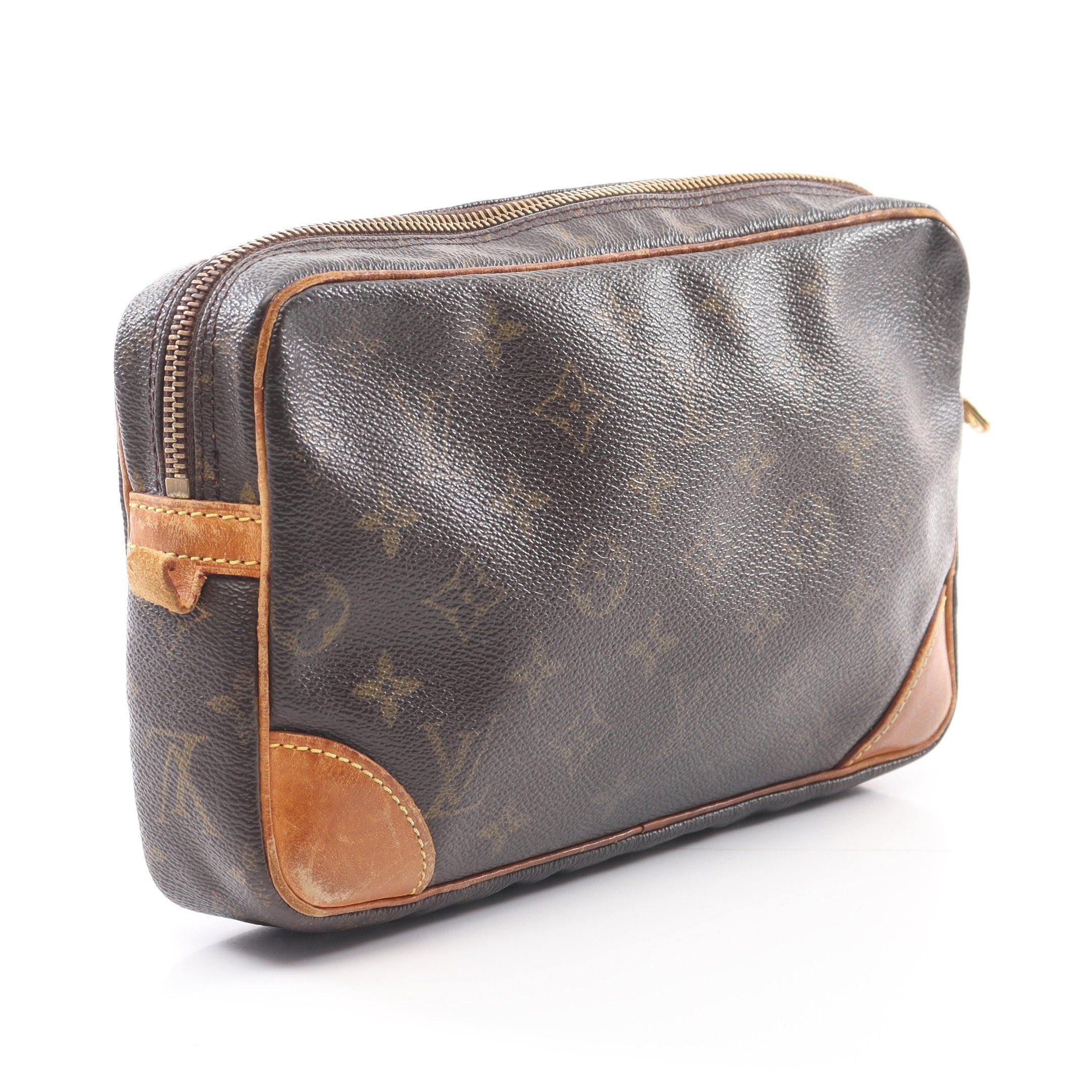 Louis Vuitton Louis Vuitton Marly Dragonne Monogram Clutch Bag Second Leather Brown Size ONE SIZE - 2 Thumbnail