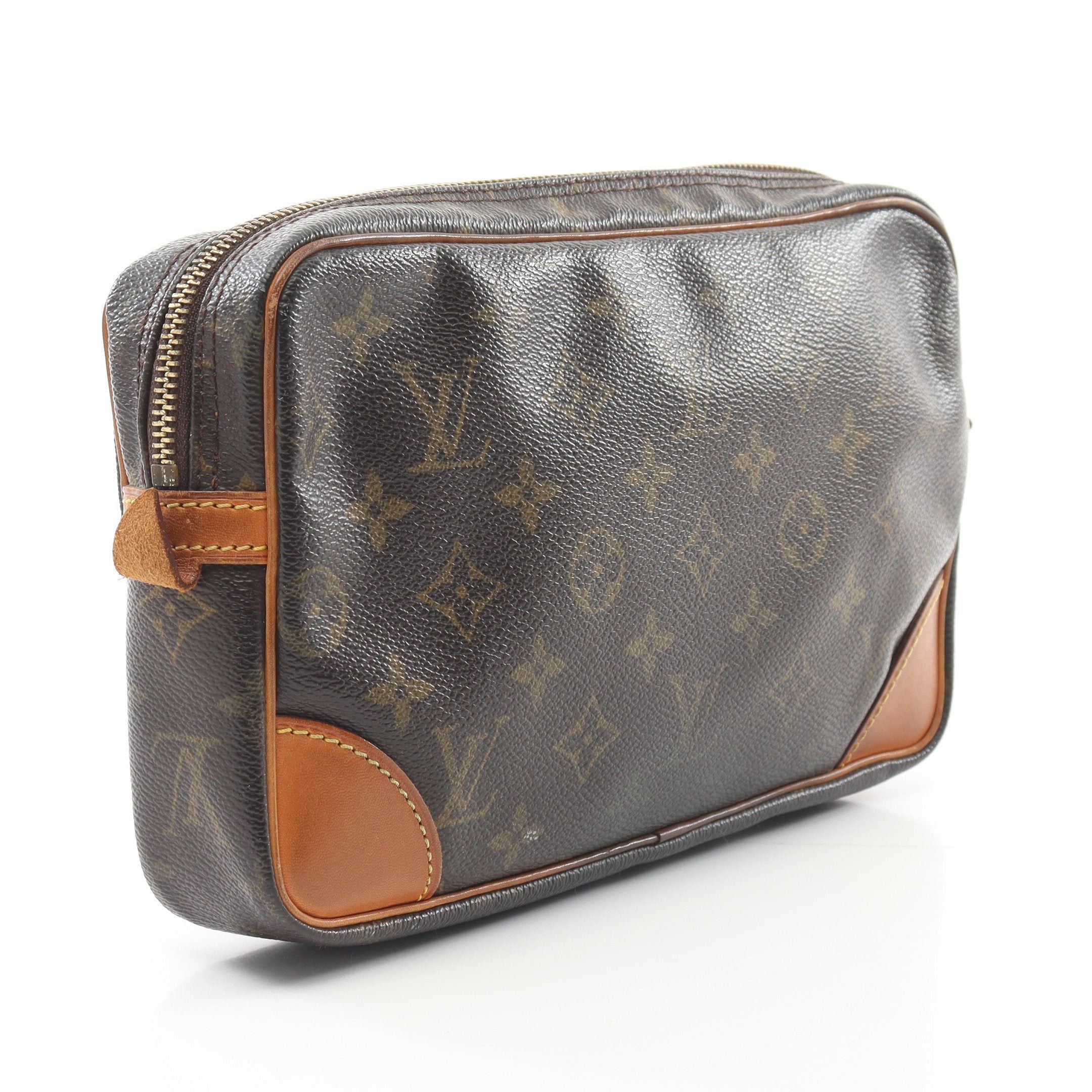 Louis Vuitton Louis Vuitton Marly Dragonne Monogram Clutch Bag Second Leather Brown Size ONE SIZE - 2 Thumbnail