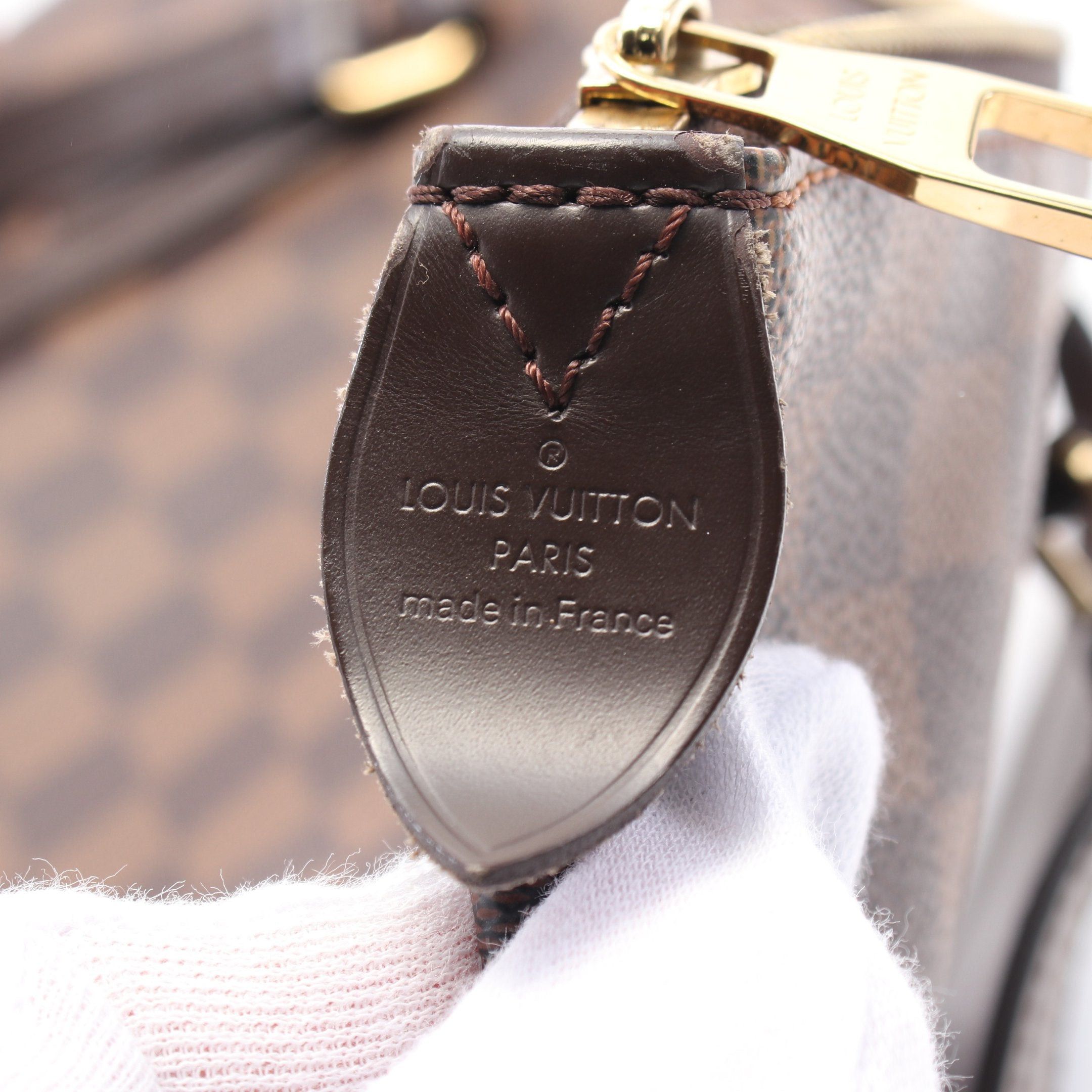 Louis Vuitton Louis Vuitton Totally Mm Damier Ebene Shoulder Bag Tote Leather Brown Size ONE SIZE - 4 Thumbnail