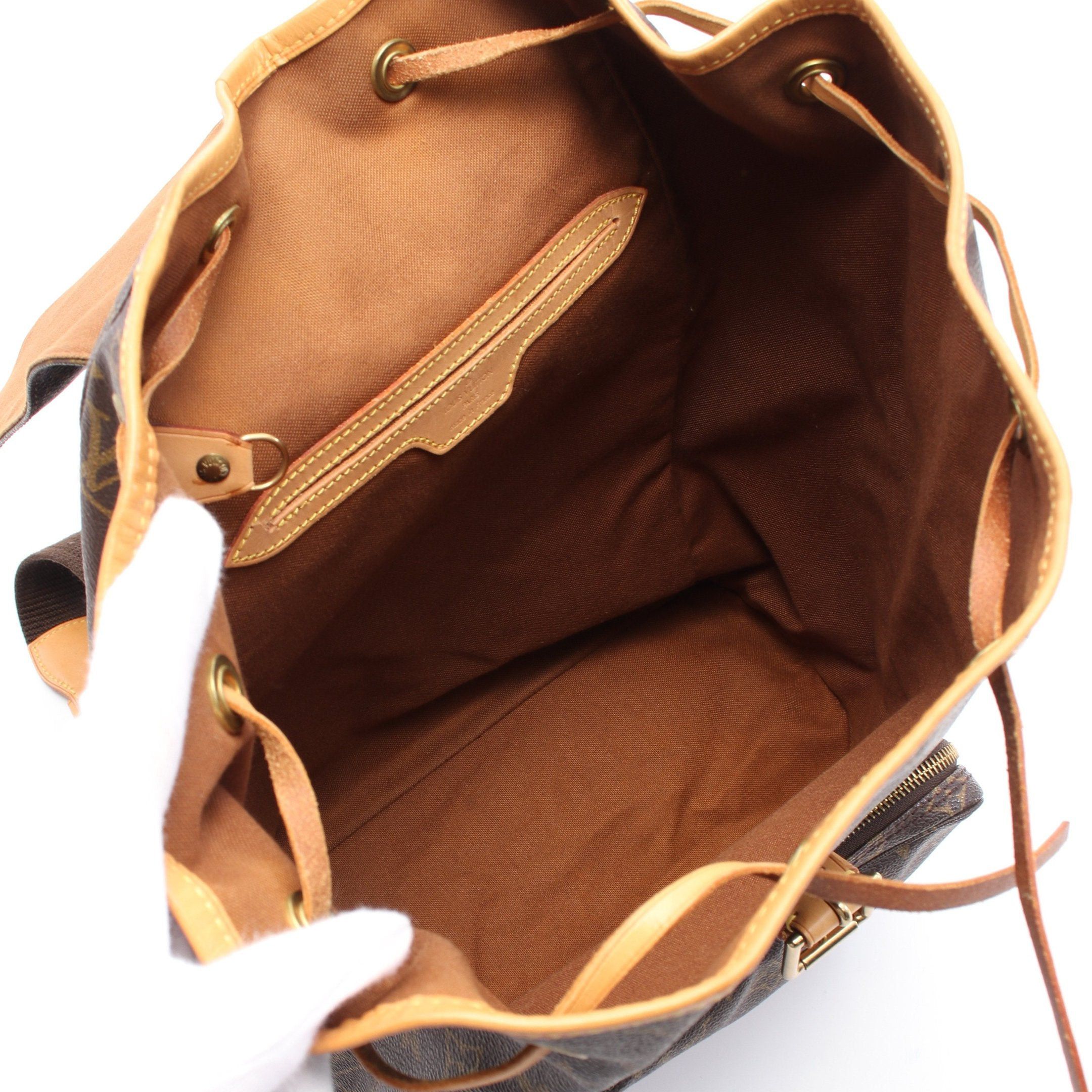 Louis Vuitton Louis Vuitton Montsouris Gm Monogram Backpack Rucksack Leather Brown Size ONE SIZE - 3 Thumbnail
