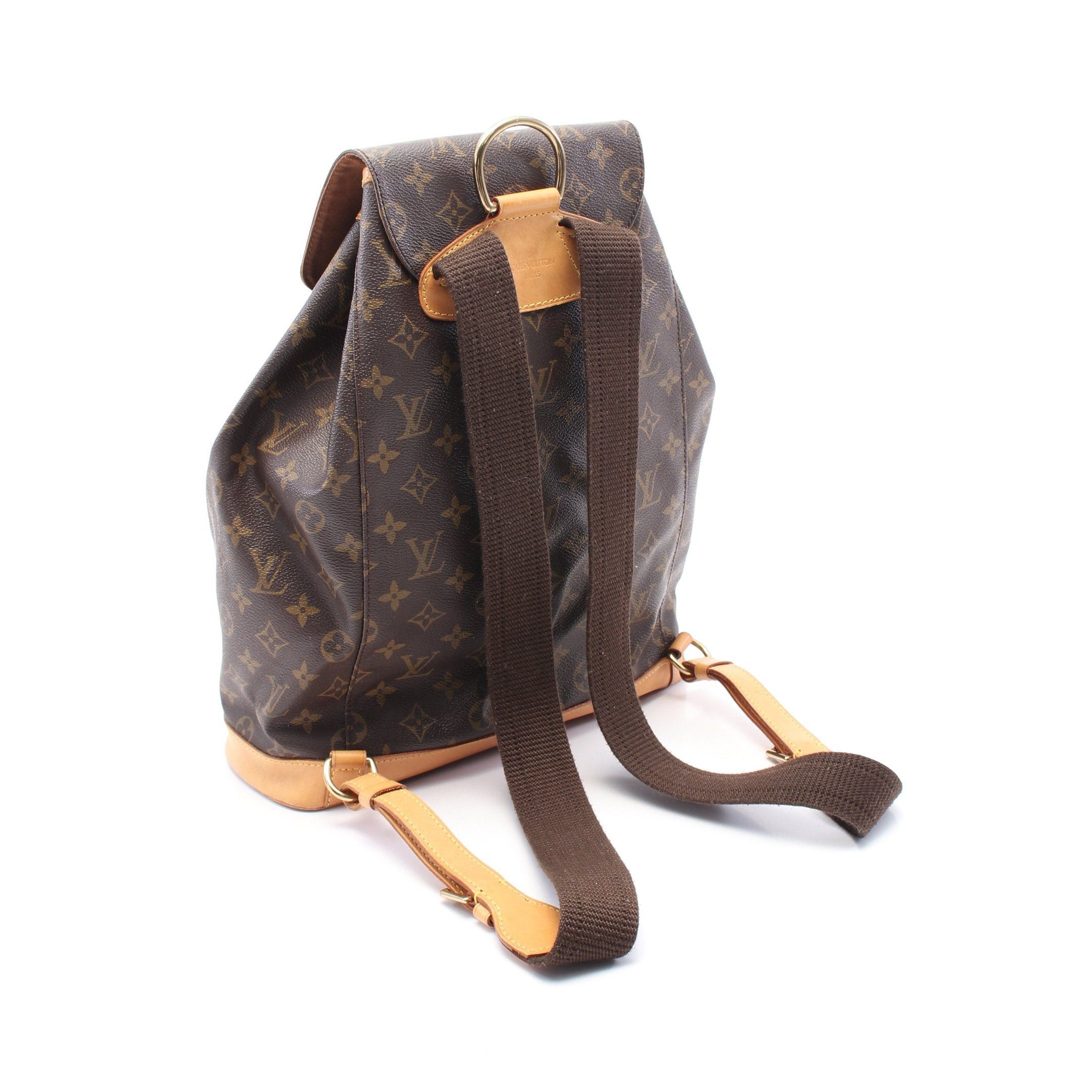 Louis Vuitton Louis Vuitton Montsouris Gm Monogram Backpack Rucksack Leather Brown Size ONE SIZE - 2 Thumbnail