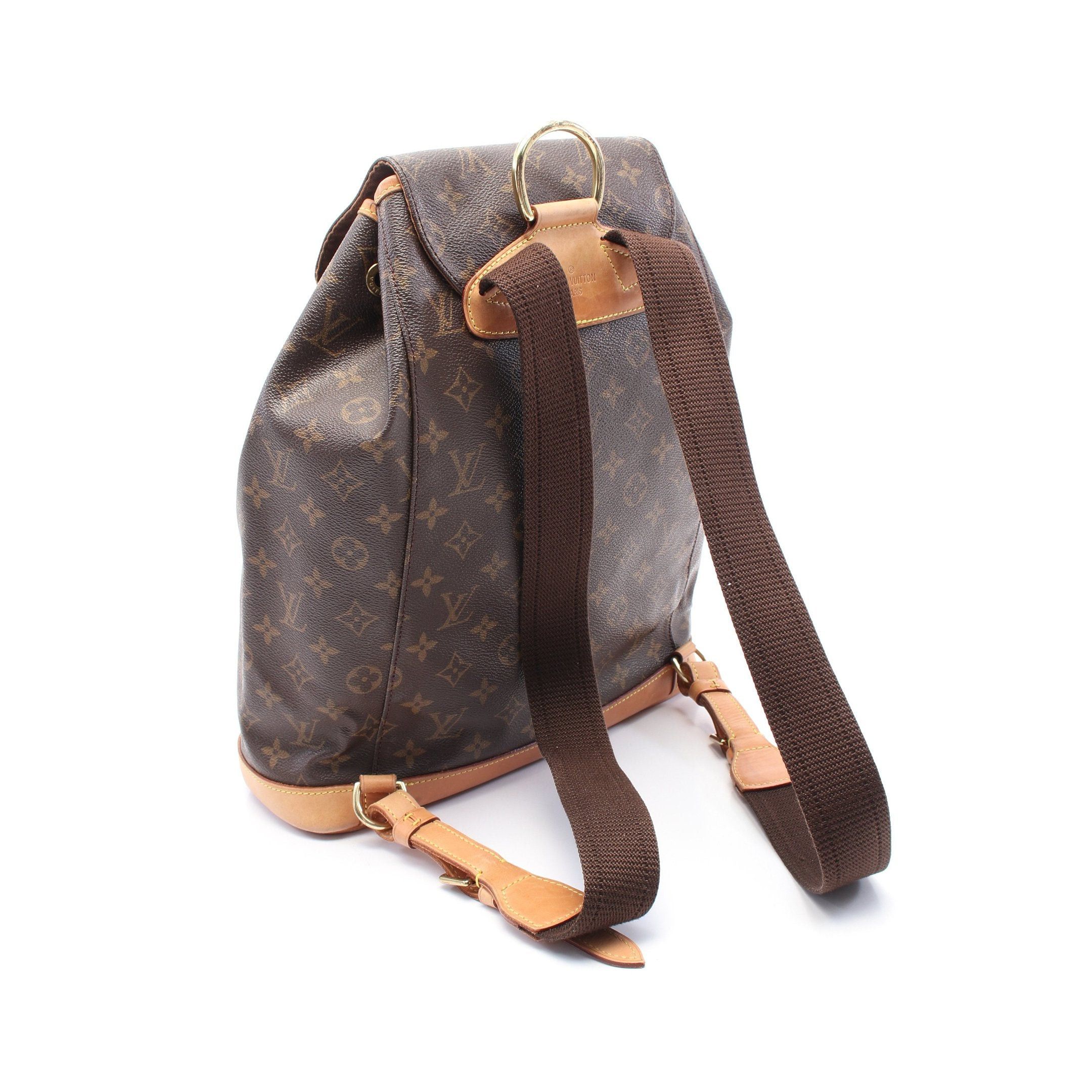 Louis Vuitton Louis Vuitton Montsouris Gm Monogram Backpack Rucksack Leather Brown Size ONE SIZE - 2 Thumbnail