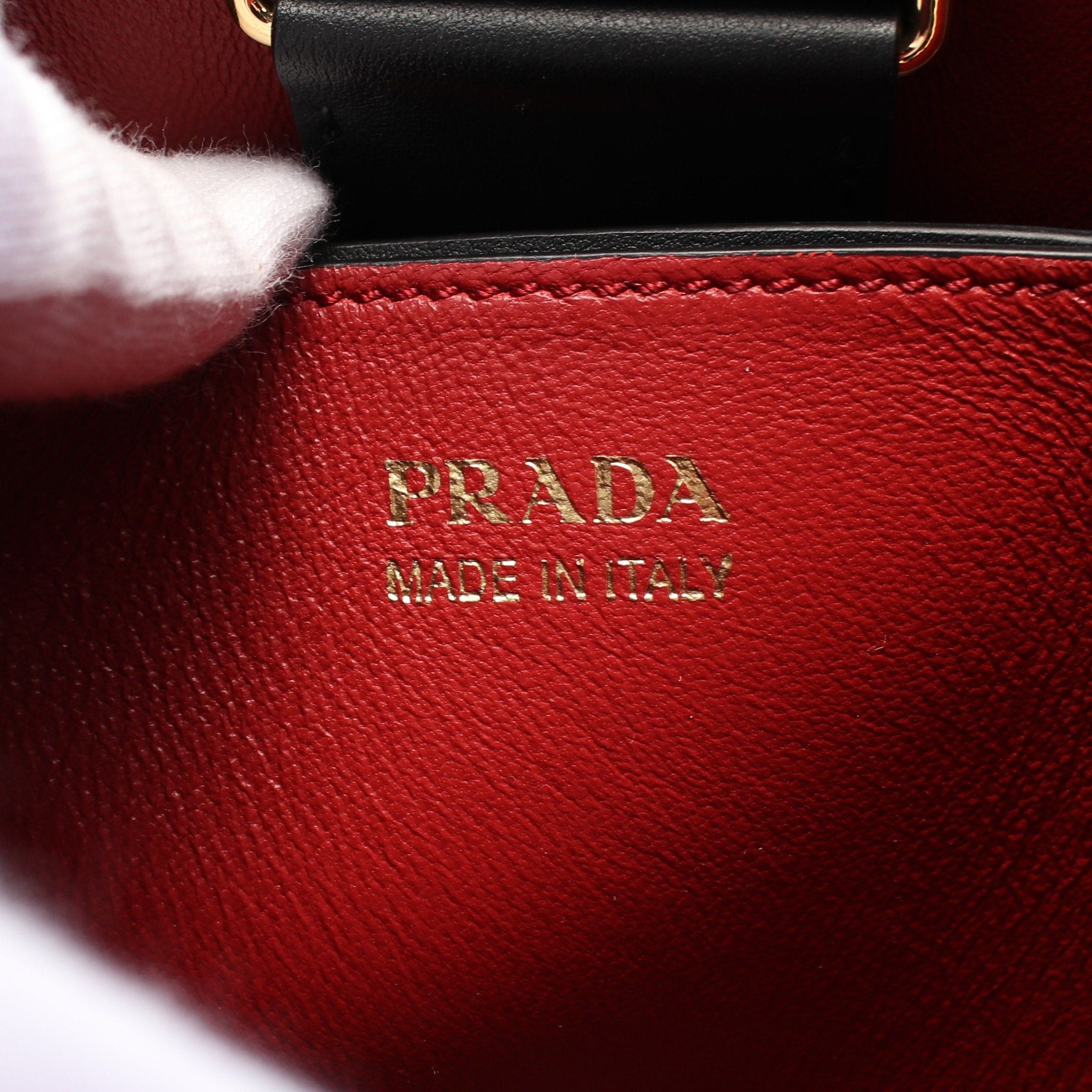 Prada Prada Saffiano Cuir C Handbag Leather Black Size ONE SIZE - 4 Thumbnail