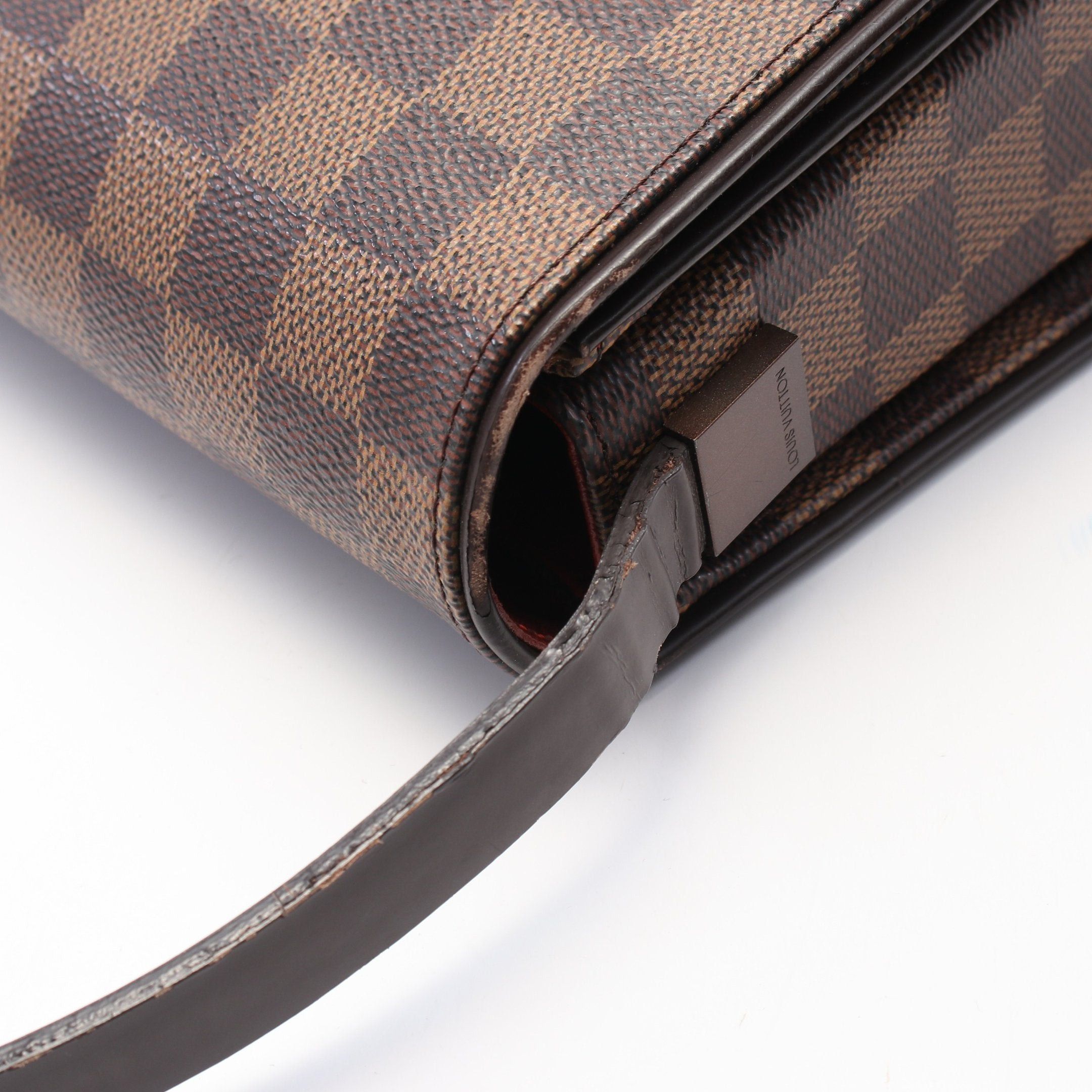 Louis Vuitton Louis Vuitton Tribeca Carré Damier Ebene One Shoulder Bag Leather Brown Size ONE SIZE - 9 Thumbnail
