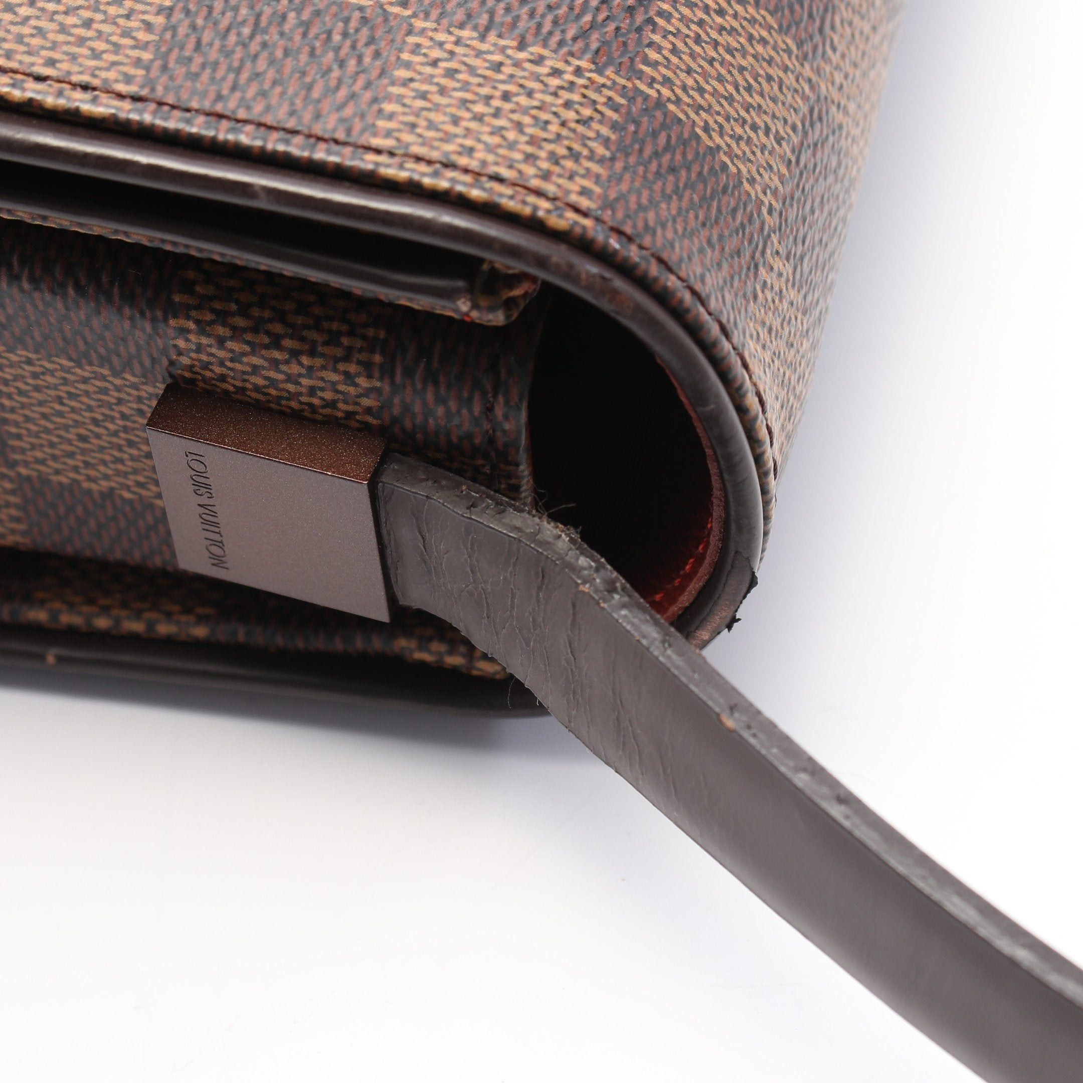 Louis Vuitton Louis Vuitton Tribeca Carré Damier Ebene One Shoulder Bag Leather Brown Size ONE SIZE - 7 Thumbnail