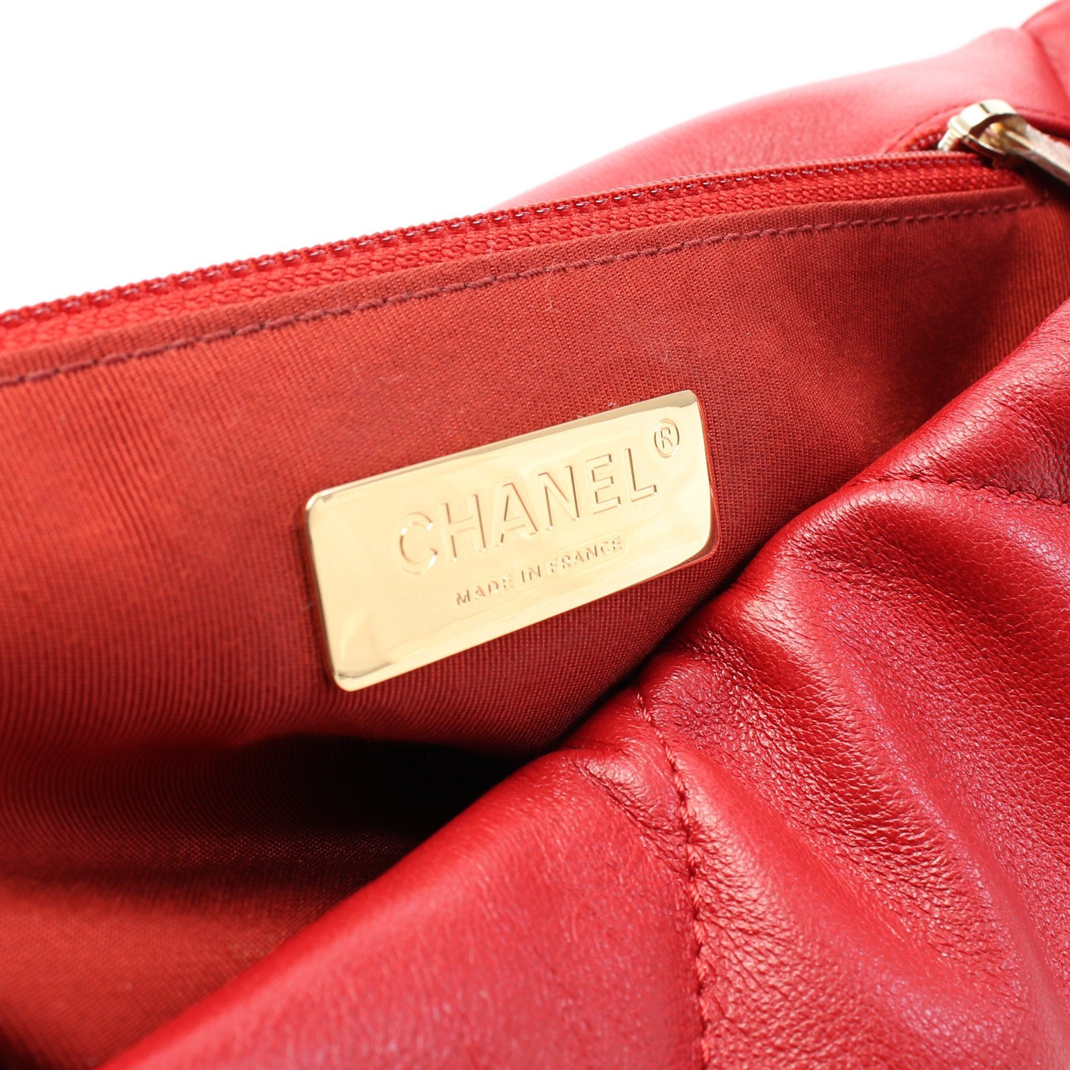 Chanel Chanel 19 Dizeneuf Matelasse Chain Shoulder Bag Leather Red Combination Metal Fittings Size ONE SIZE - 4 Thumbnail