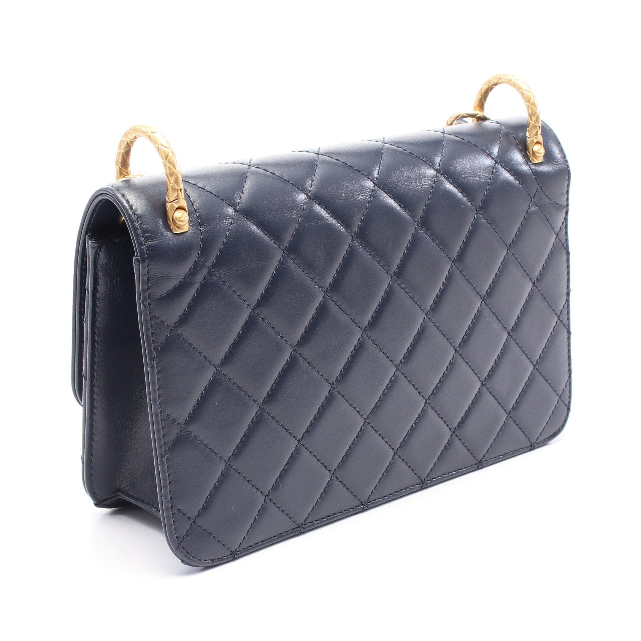 Chanel Chanel Matelasse Chain Shoulder Bag Leather Navy Gold Hardware Size ONE SIZE - 2 Thumbnail