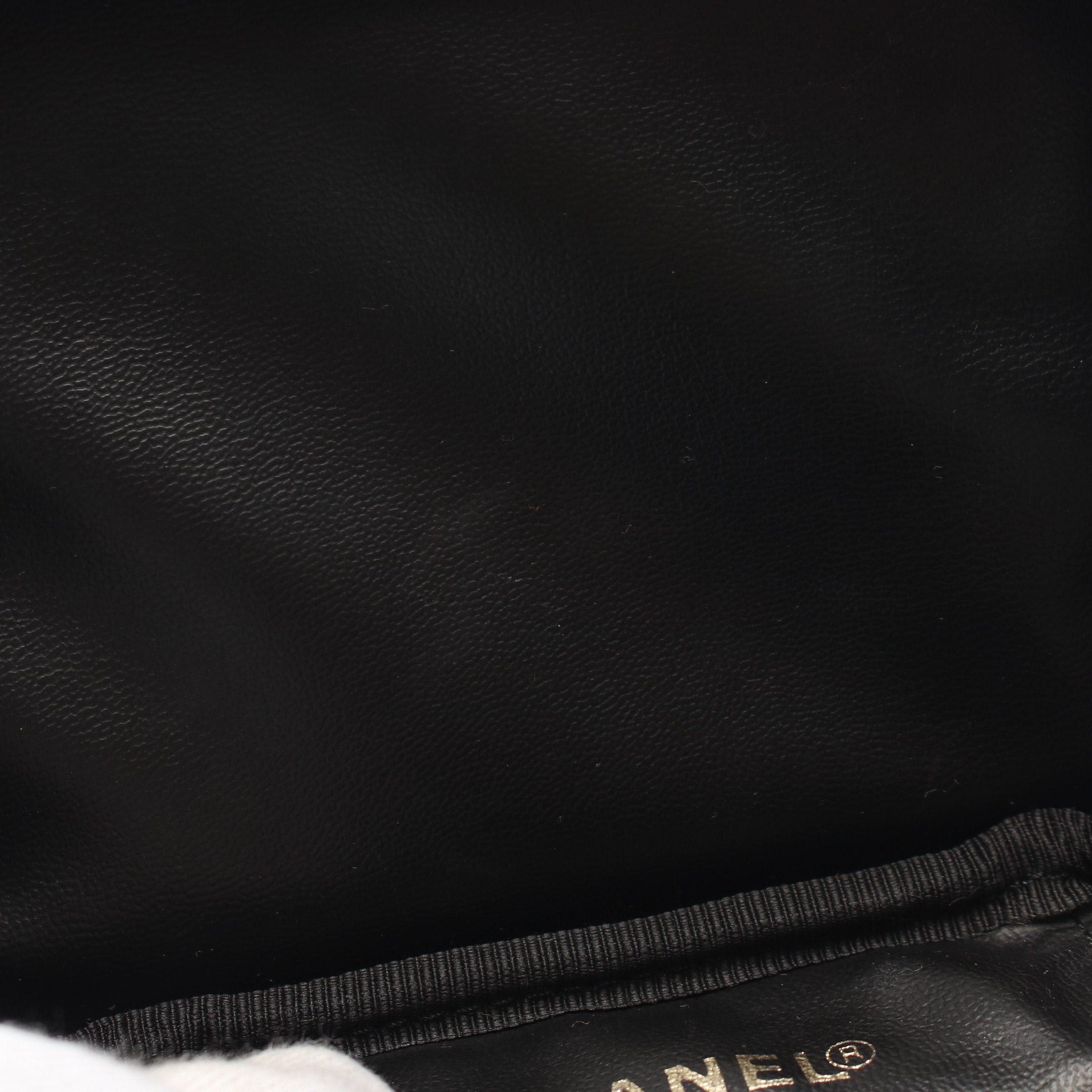 Chanel Chanel Coco Mark Handbag Vanity Bag Caviar Skin Black Gold Hardware Size ONE SIZE - 6 Thumbnail