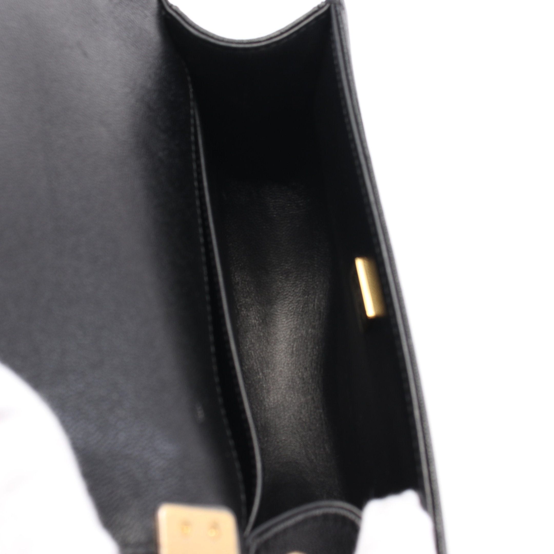 Chanel Chanel Boy Chanel Small Chain Shoulder Bag Caviar Skin Black Gold Hardware Size ONE SIZE - 3 Thumbnail