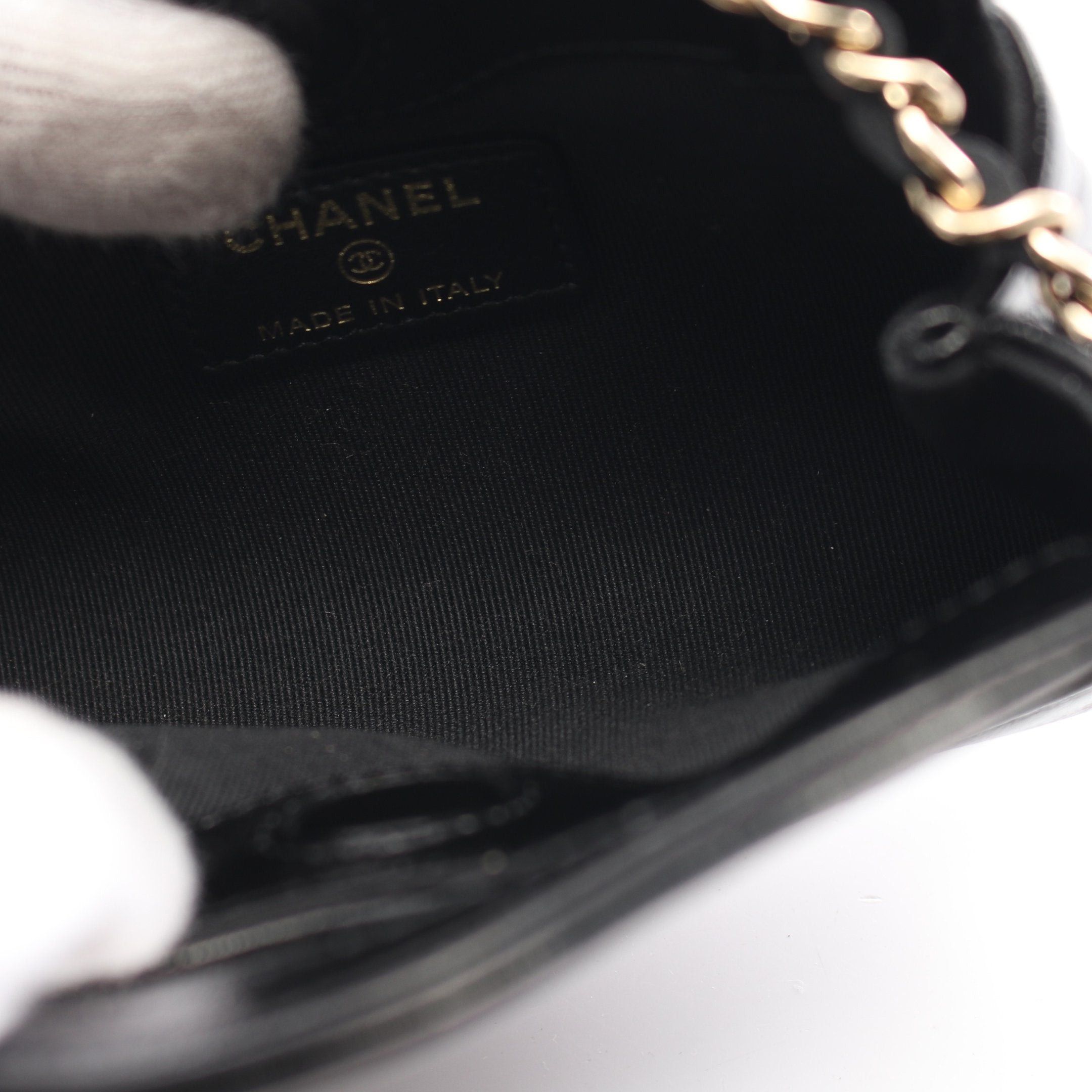 Chanel Chanel Chain Clutch Shoulder Bag Leather Black Gold Hardware Size ONE SIZE - 6 Thumbnail