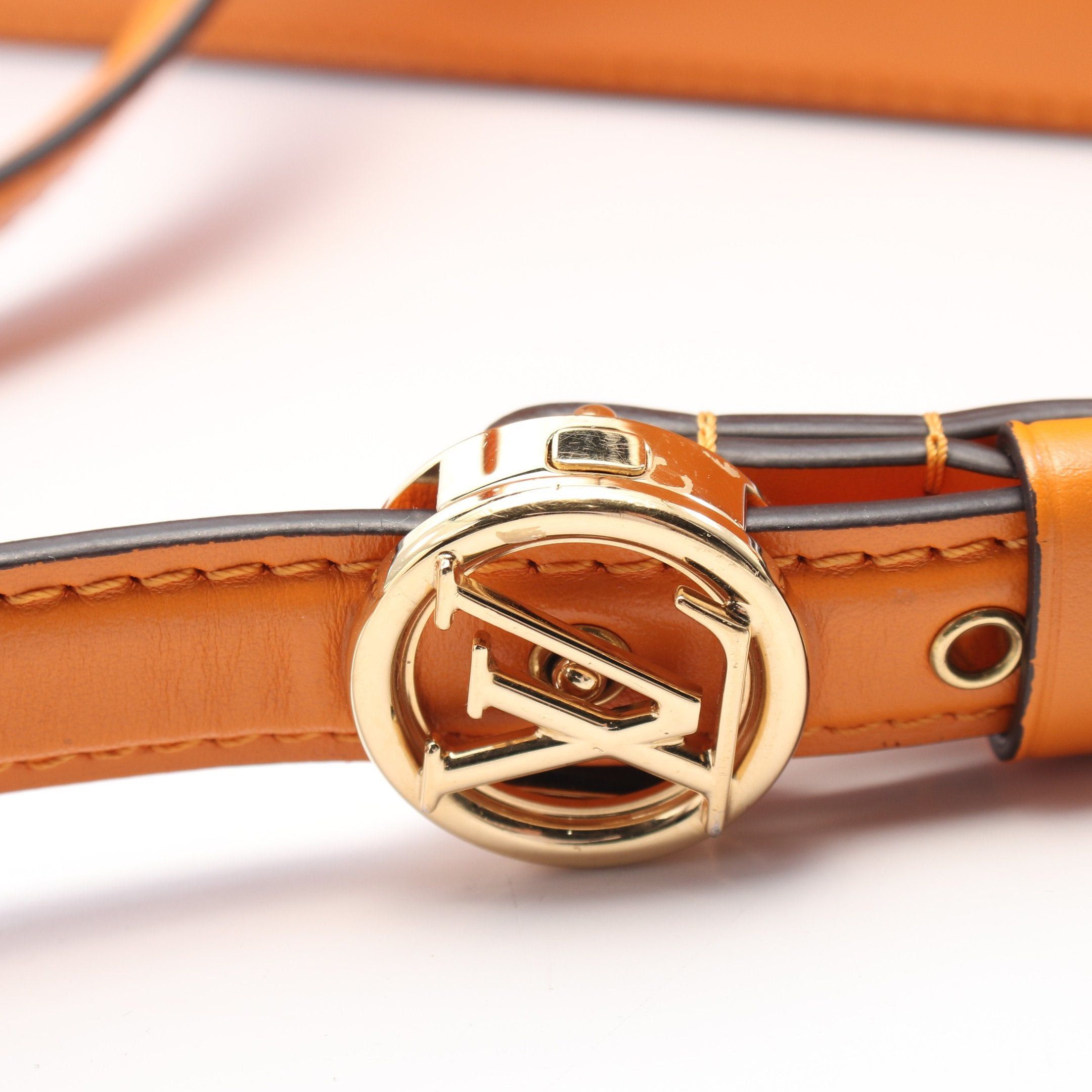 Louis Vuitton Louis Vuitton Lv Pont 9 Neuf Summer Gold Shoulder Bag Leather Orange Size ONE SIZE - 6 Thumbnail