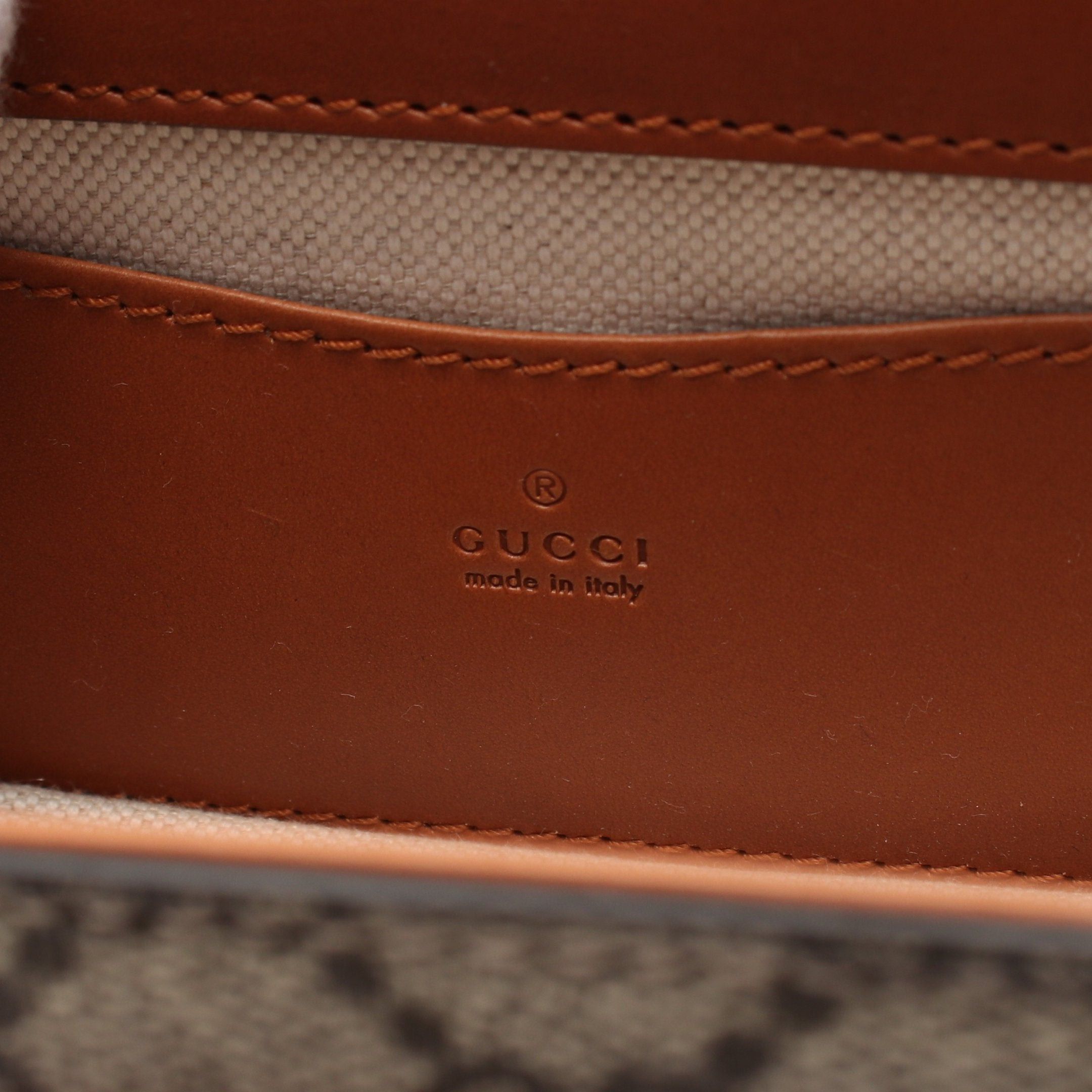 Gucci Gucci Bamboo 1947 Mini Belt Bag Body Waist Leather Beige Dark Brown Size ONE SIZE - 4 Thumbnail