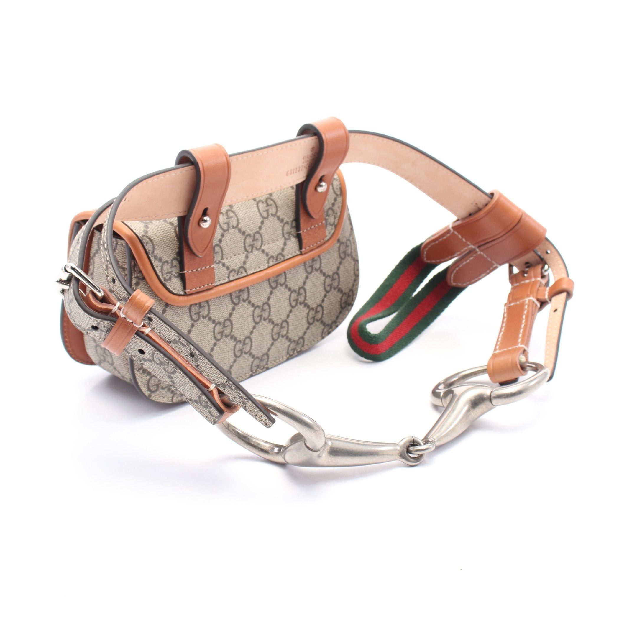 Gucci Gucci Bamboo 1947 Mini Belt Bag Body Waist Leather Beige Dark Brown Size ONE SIZE - 2 Thumbnail