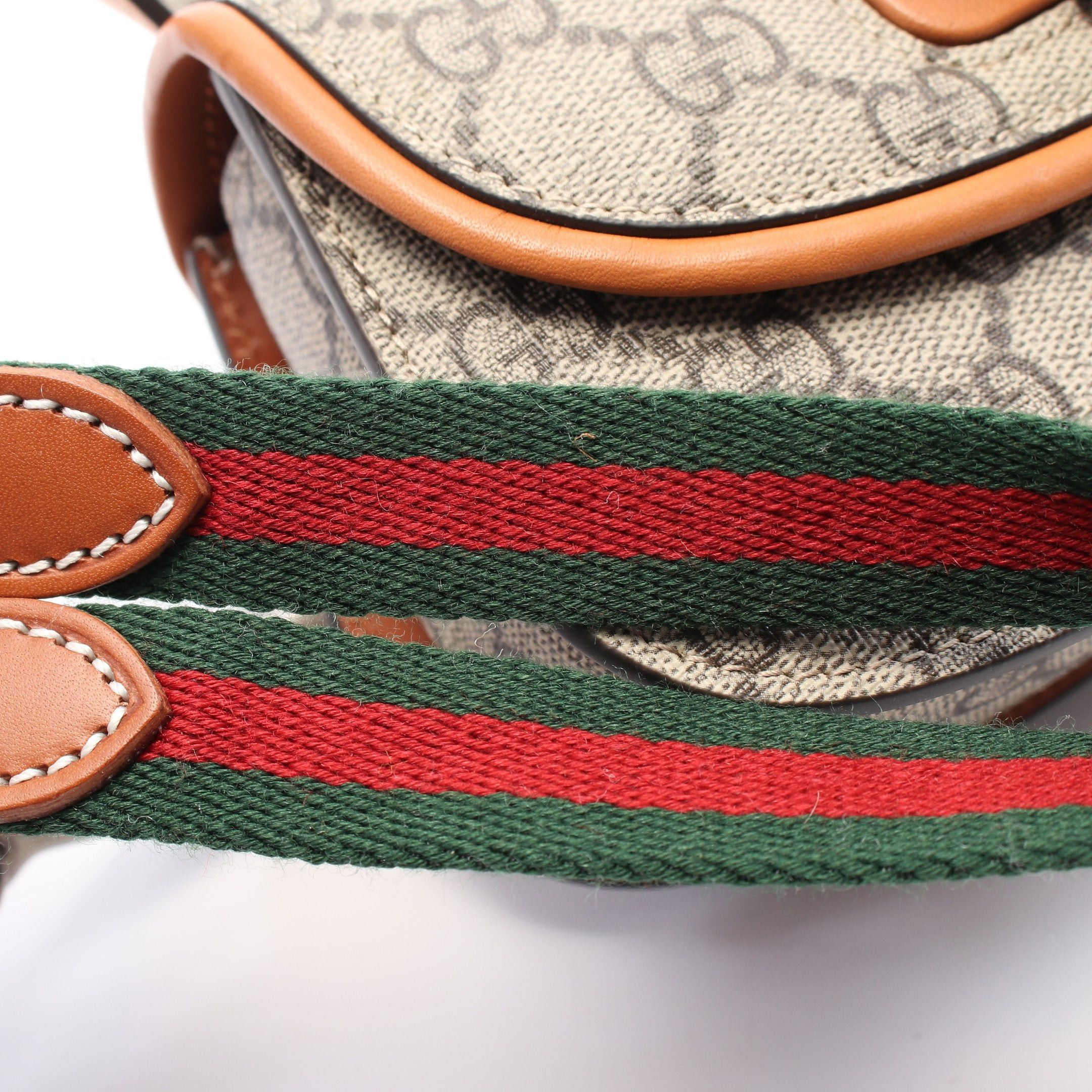 Gucci Gucci Bamboo 1947 Mini Belt Bag Body Waist Leather Beige Dark Brown Size ONE SIZE - 6 Thumbnail