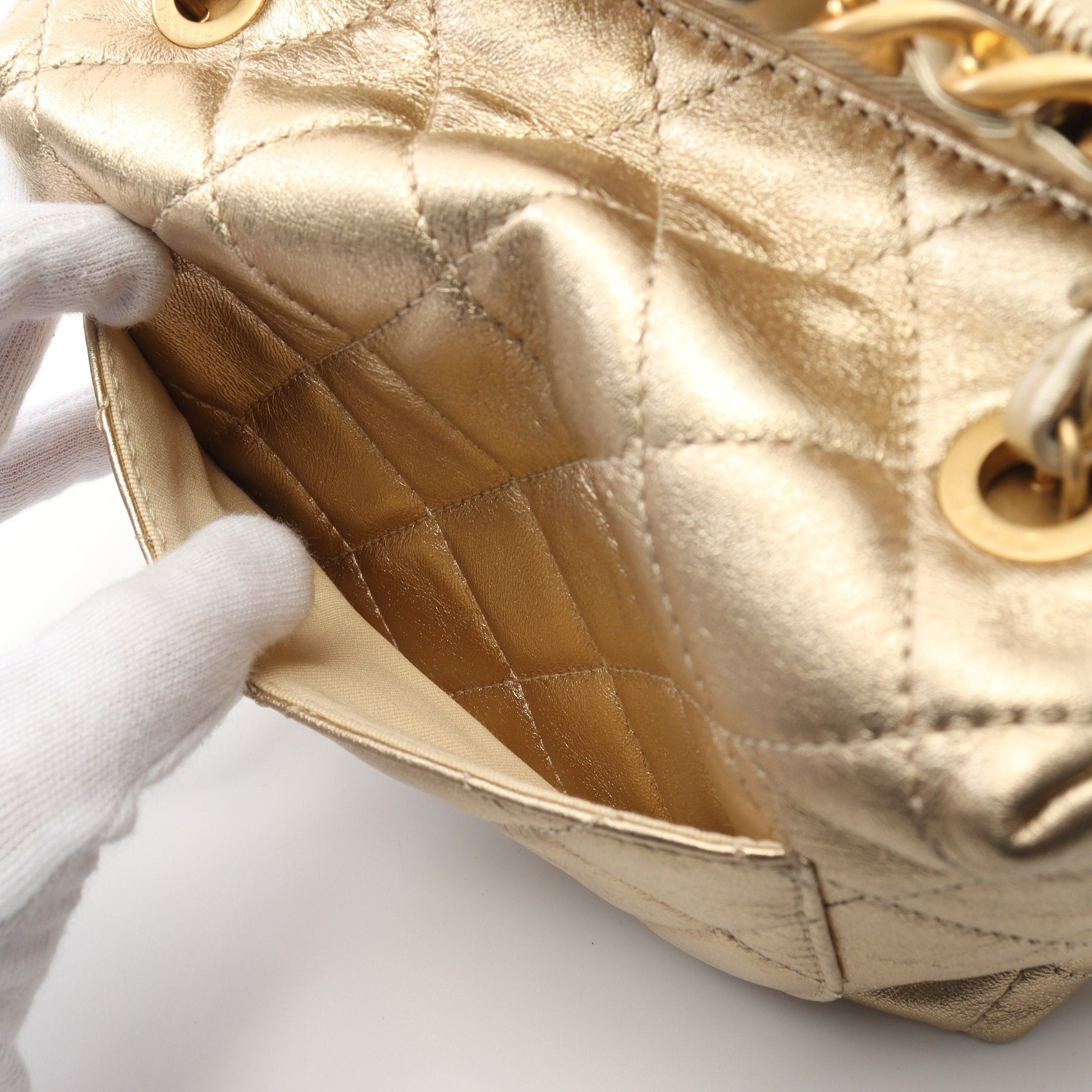 Chanel Chanel Matelasse Chain Shoulder Bag Leather Champagne Gold Hardware Size ONE SIZE - 8 Thumbnail