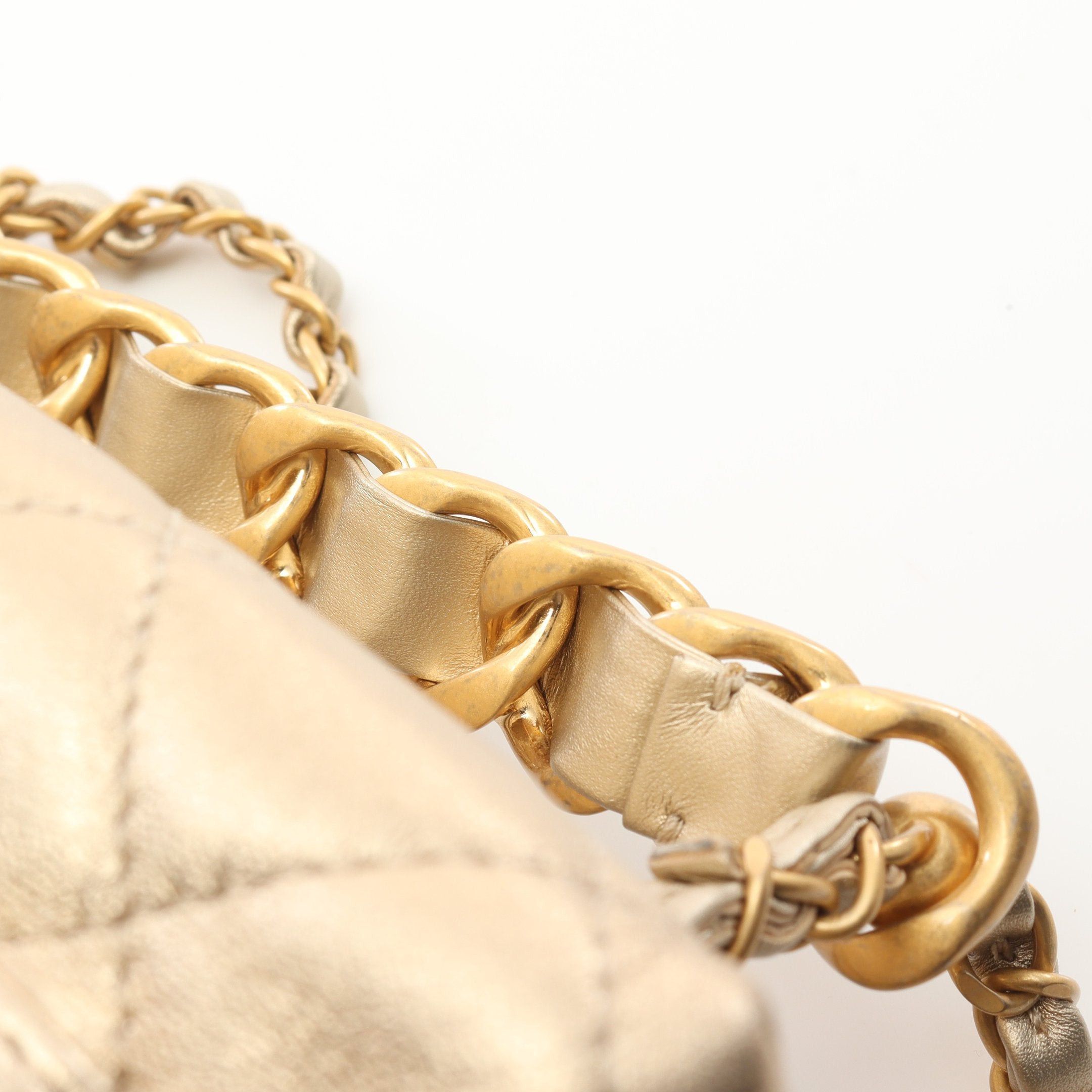 Chanel Chanel Matelasse Chain Shoulder Bag Leather Champagne Gold Hardware Size ONE SIZE - 7 Thumbnail