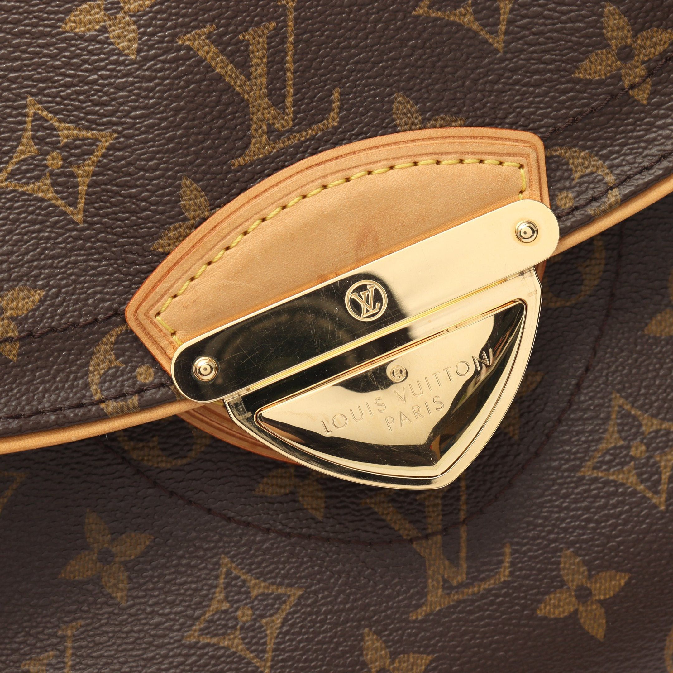 Louis Vuitton Louis Vuitton Beverly Mm Monogram Shoulder Bag Leather Brown Size ONE SIZE - 10 Thumbnail