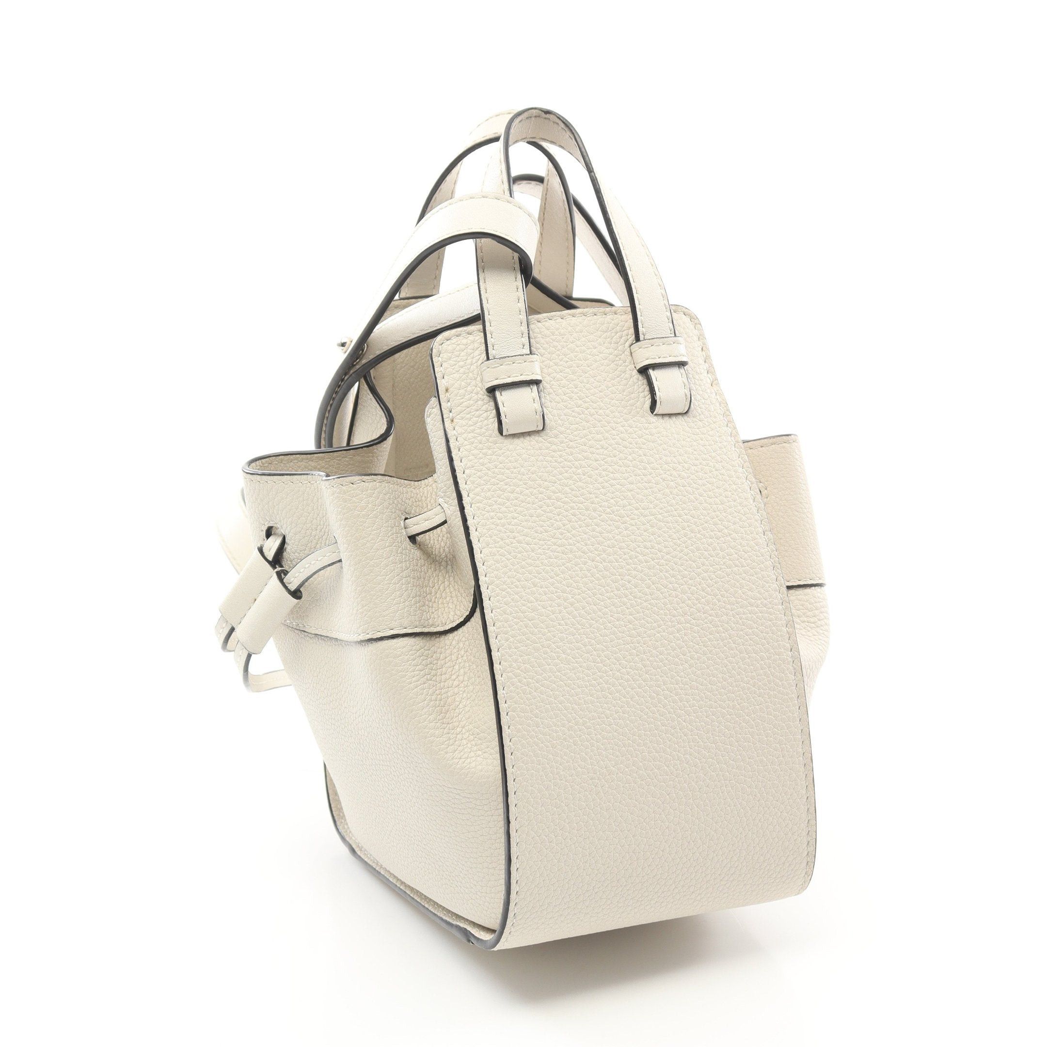 Loewe Loewe Hammock Drawstring Bag Mini Handbag Leather Off White Size ONE SIZE - 2 Thumbnail