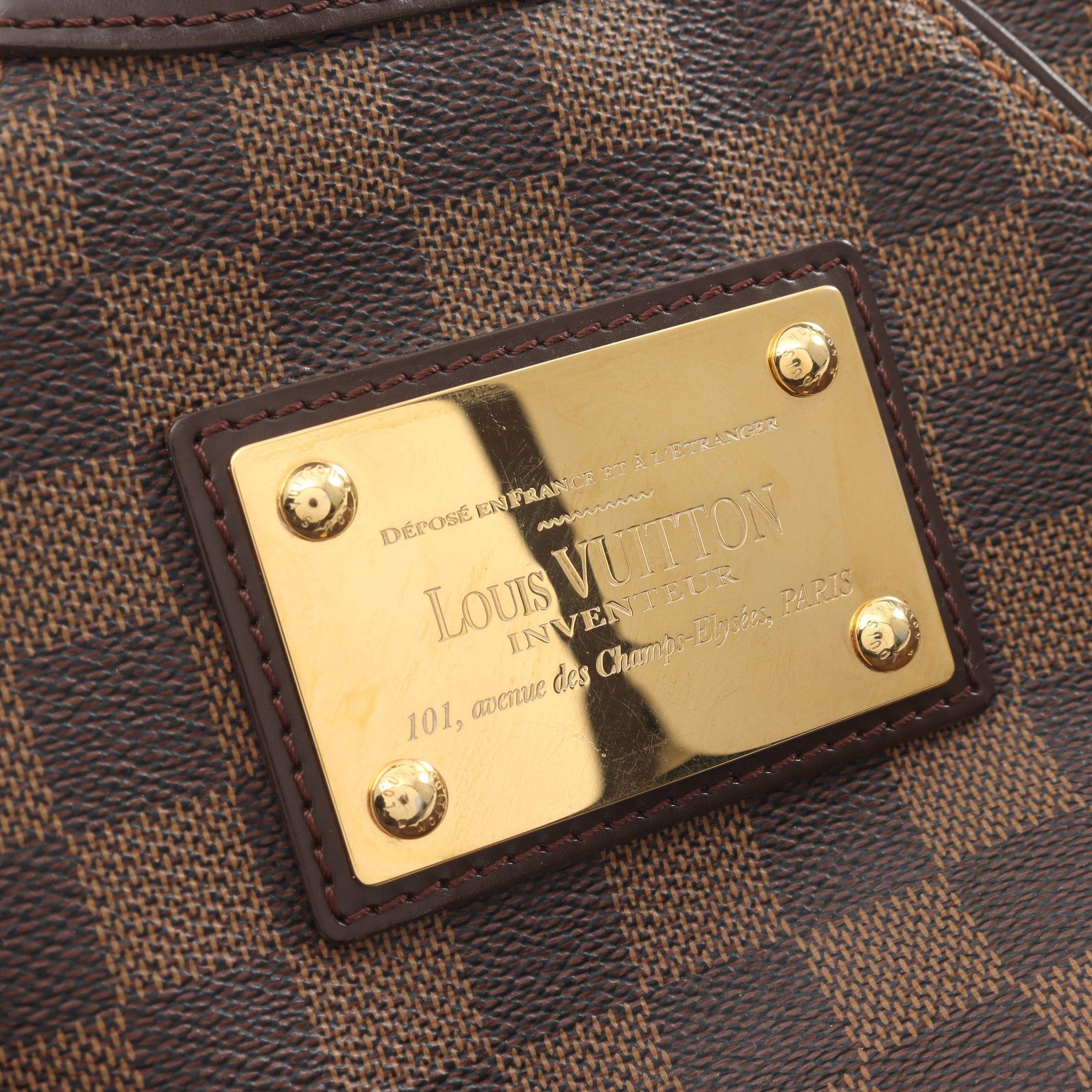 Louis Vuitton Louis Vuitton Thames Pm Damier Ebene One Shoulder Bag Leather Brown Size ONE SIZE - 8 Thumbnail