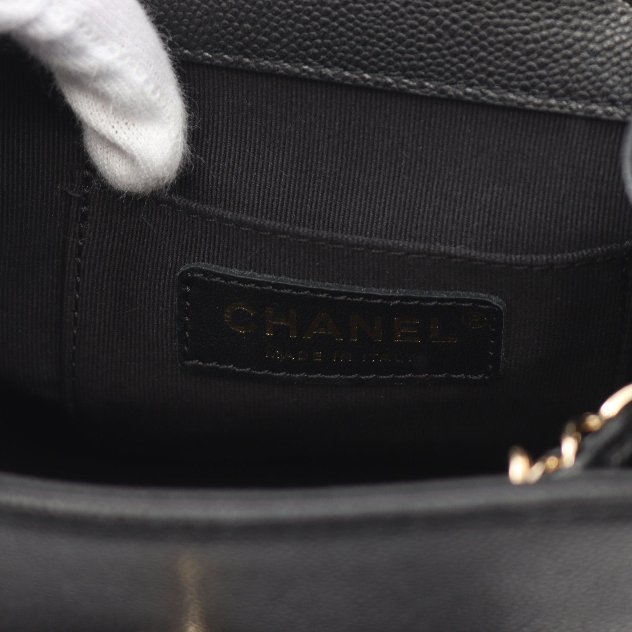 Chanel Chanel Matelasse Backpack Rucksack Caviar Skin Black Gold Hardware Size ONE SIZE - 4 Thumbnail