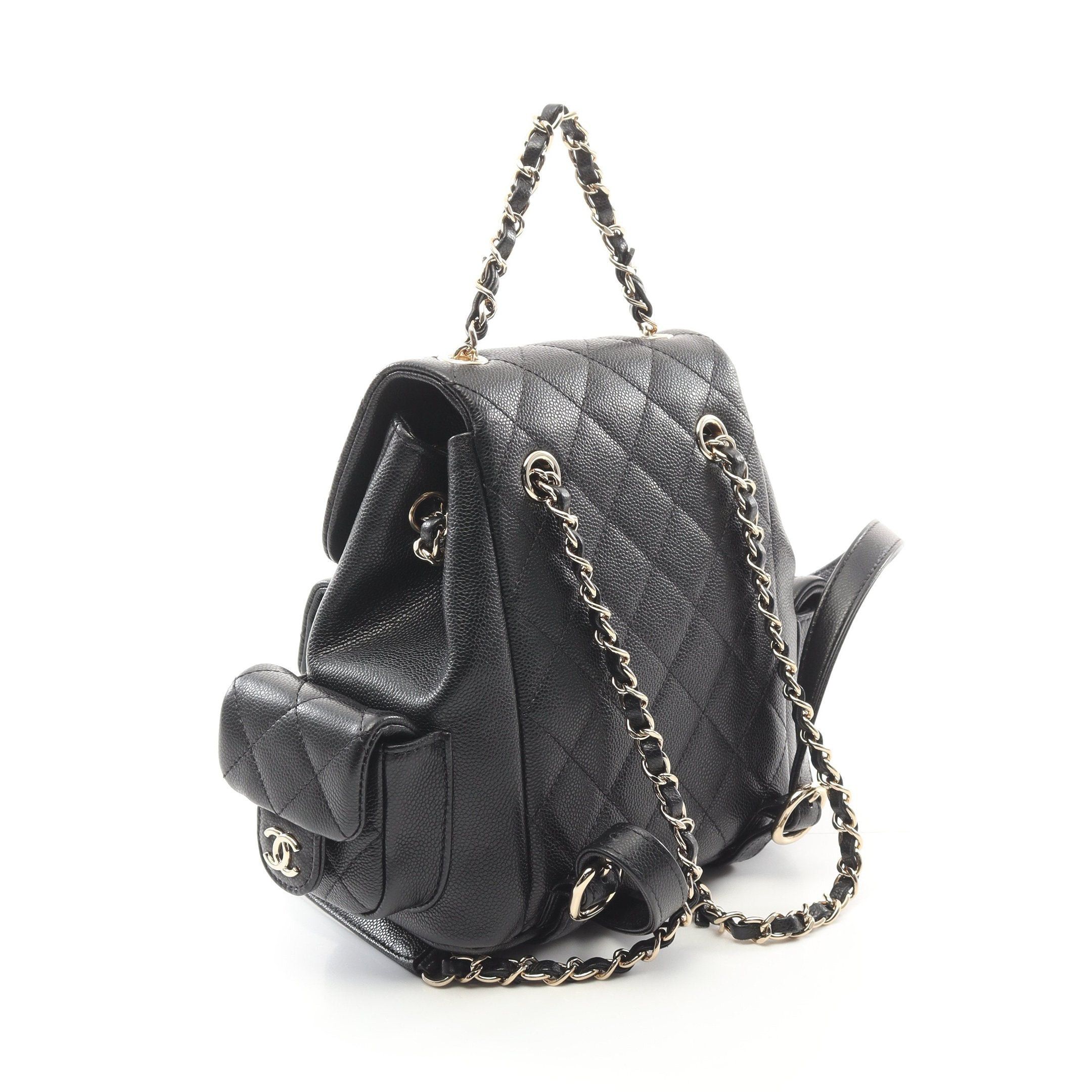 Chanel Chanel Matelasse Backpack Rucksack Caviar Skin Black Gold Hardware Size ONE SIZE - 2 Thumbnail