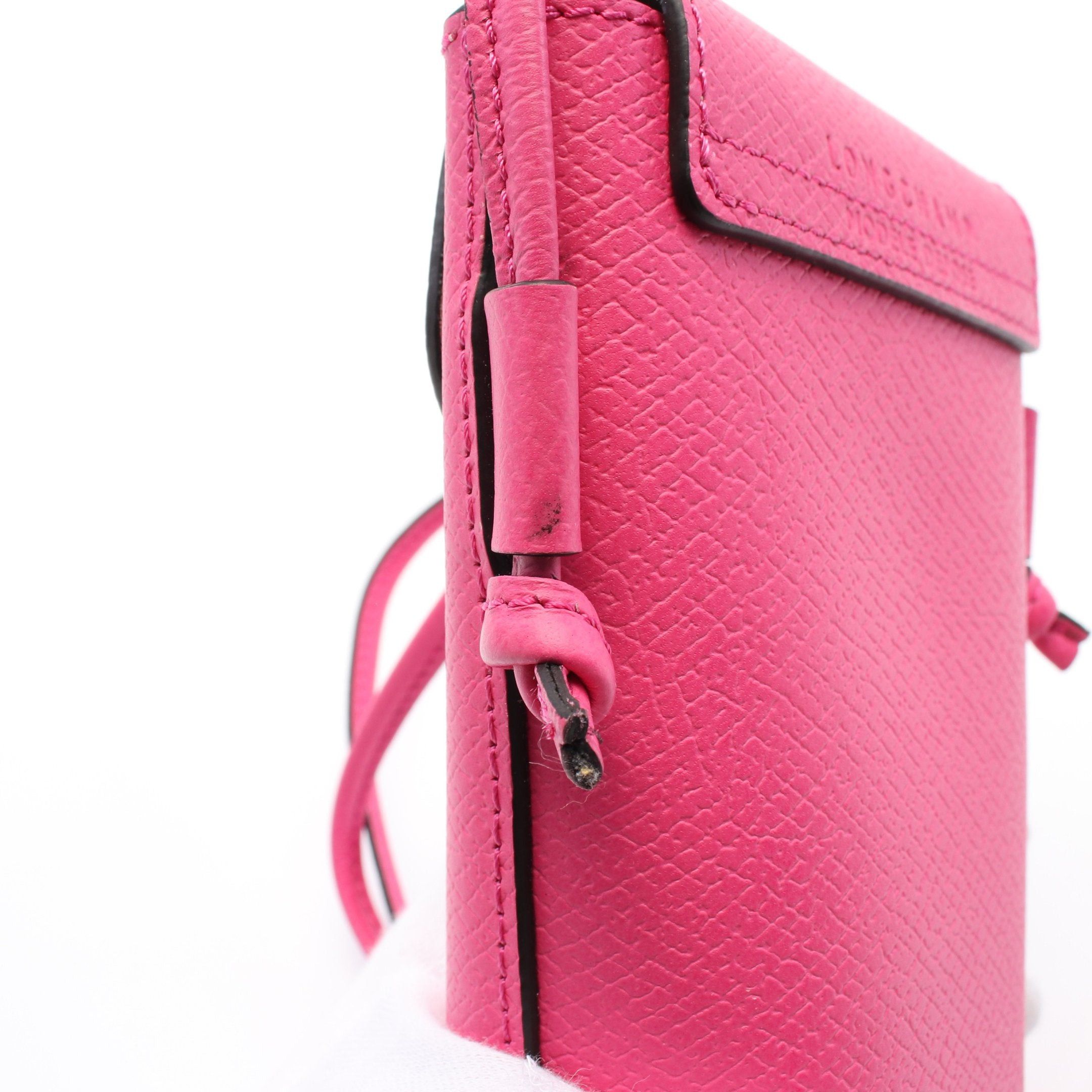 Longchamp Longchamp Epurée Smartphone Case Shoulder Bag Leather Pink Size ONE SIZE - 7 Thumbnail