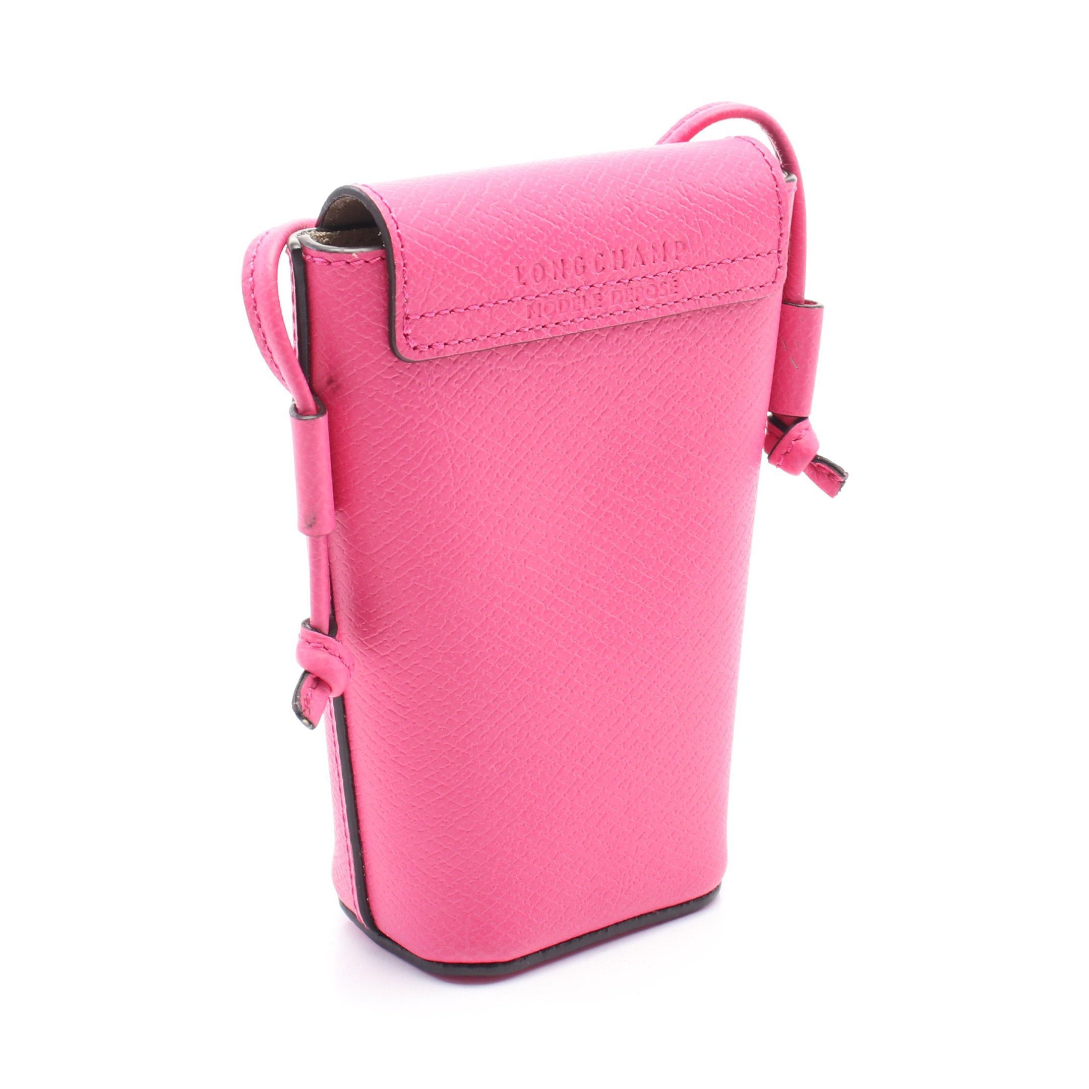 Longchamp Longchamp Epurée Smartphone Case Shoulder Bag Leather Pink Size ONE SIZE - 2 Thumbnail