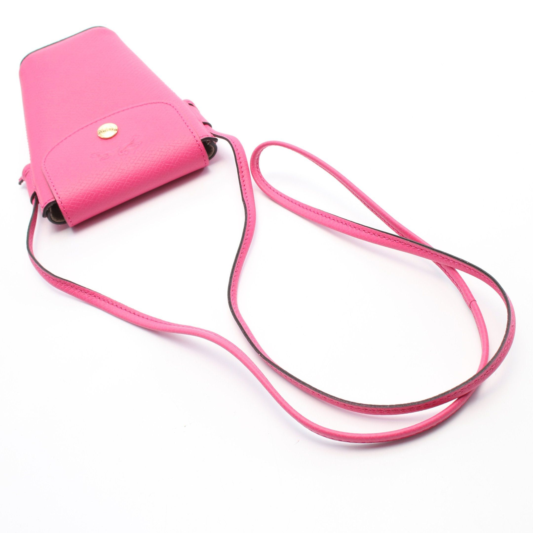 Longchamp Longchamp Epurée Smartphone Case Shoulder Bag Leather Pink Size ONE SIZE - 6 Thumbnail
