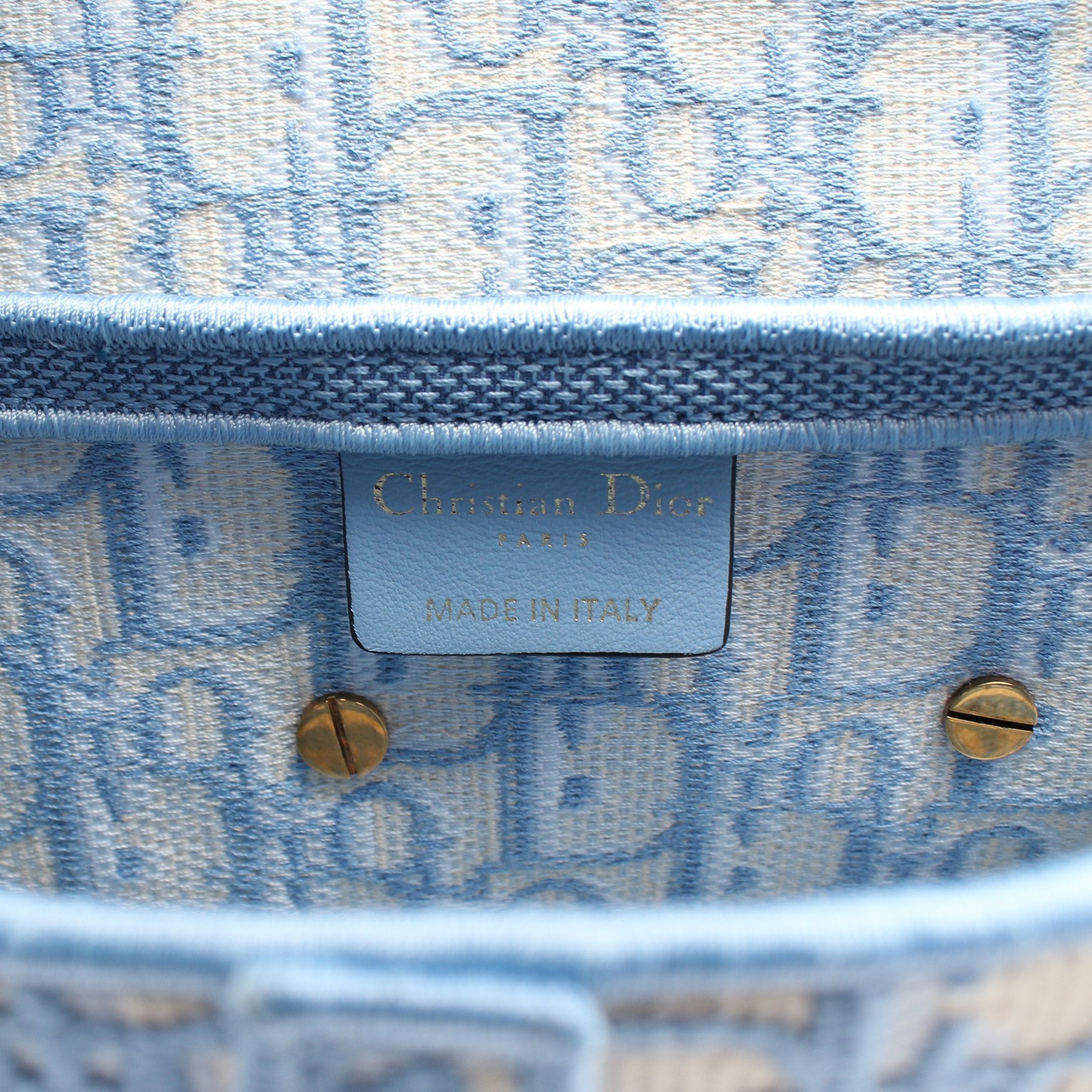 Dior Dior Saddle Oblique Handbag Canvas Light Blue White Size ONE SIZE - 4 Thumbnail