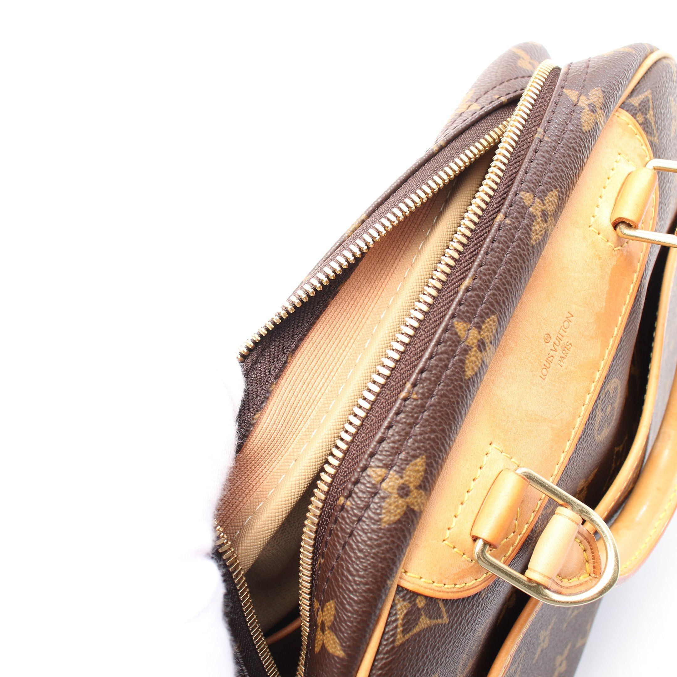 Louis Vuitton Louis Vuitton Trouville Monogram Handbag Leather Brown Size ONE SIZE - 7 Thumbnail