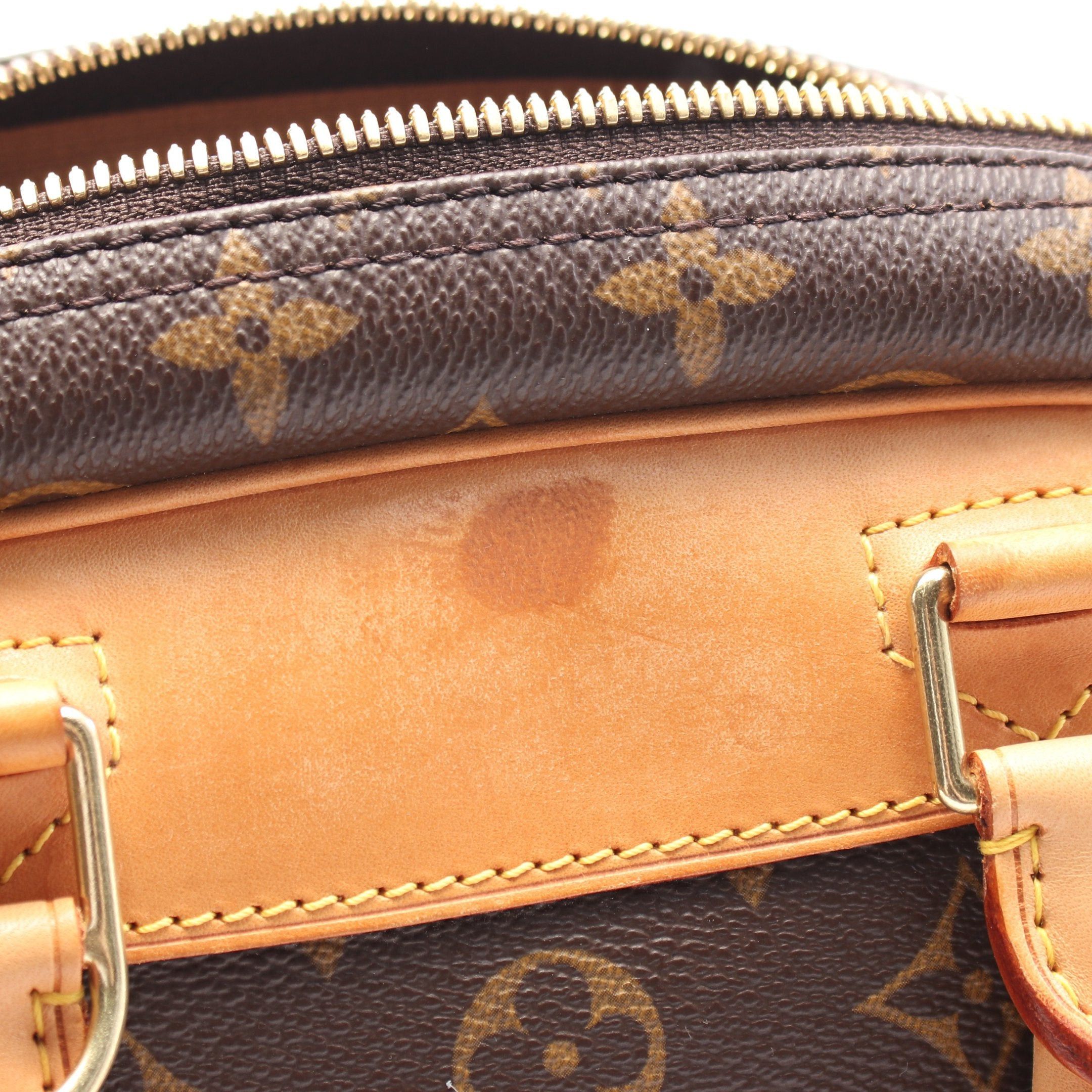 Louis Vuitton Louis Vuitton Trouville Monogram Handbag Leather Brown Size ONE SIZE - 8 Thumbnail