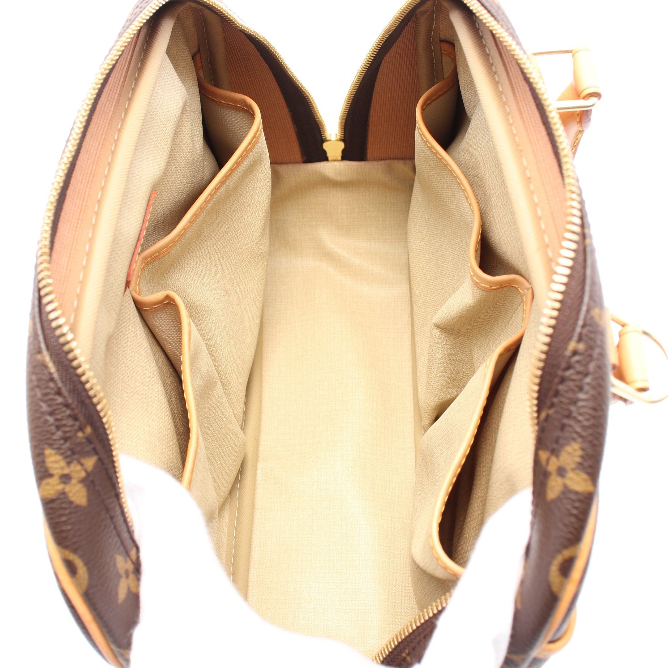Louis Vuitton Louis Vuitton Trouville Monogram Handbag Leather Brown Size ONE SIZE - 3 Thumbnail