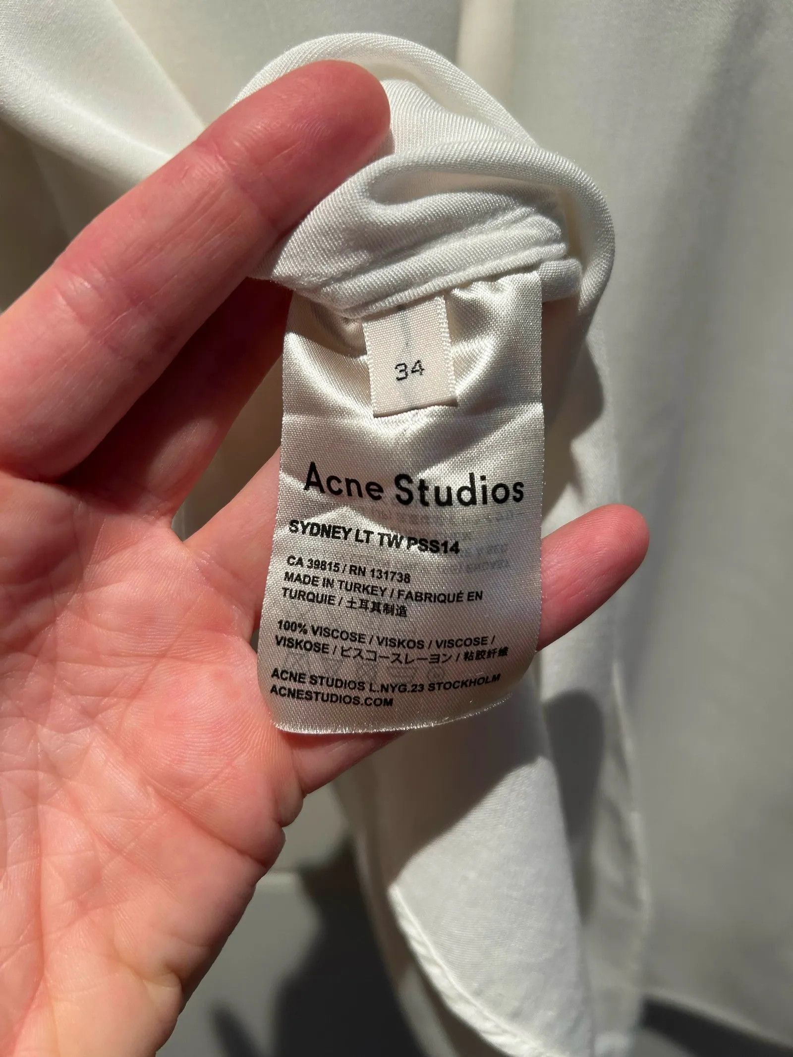 Acne Studios Acne Studios Sydney Lt Tw Shirt Size XS / US 0-2 / IT 36-38 - 3 Thumbnail