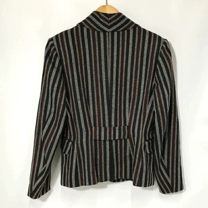 Dries Van Noten 1980s Double-Breasted Striped Jacket Size US M / EU 48-50 / 2 - 2 Thumbnail