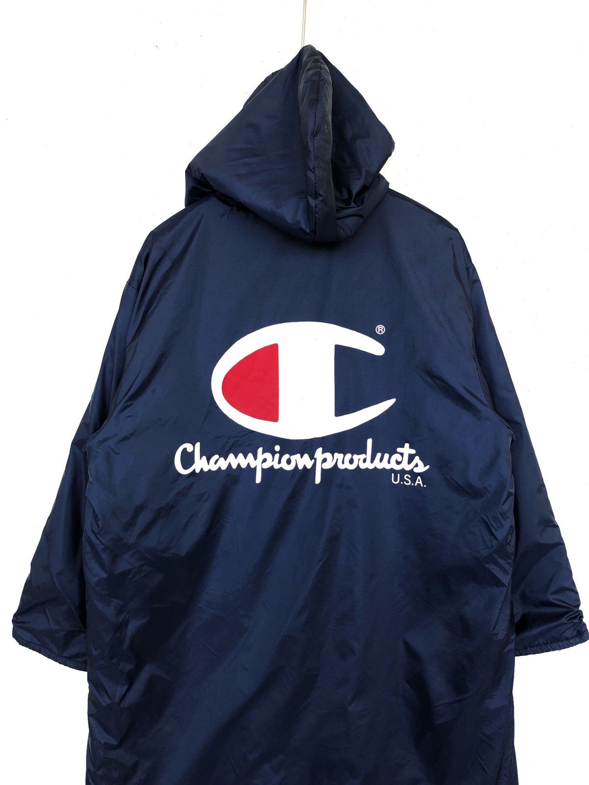 Champion Vintage Champion Big Logo Sherpa Oversize Hoodie Long Jacket Size US L / EU 52-54 / 3 - 2 Thumbnail