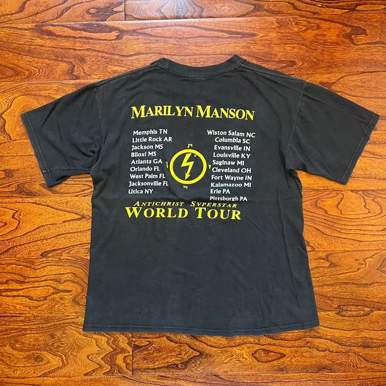 Marilyn Manson Vintage Marilyn Manson Short Sleeve Tee Size US XL / EU 56 / 4 - 2 Thumbnail
