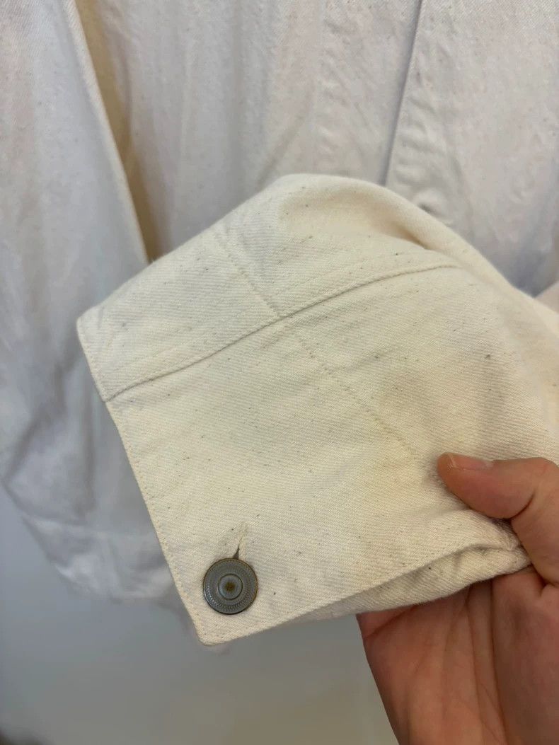 Comoli White Wrinkled Fabric Jacket Size US M / EU 48-50 / 2 - 4 Thumbnail