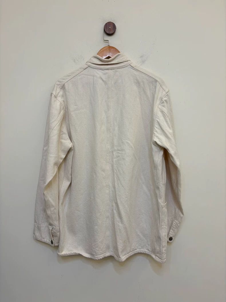 Comoli White Wrinkled Fabric Jacket Size US M / EU 48-50 / 2 - 8 Thumbnail