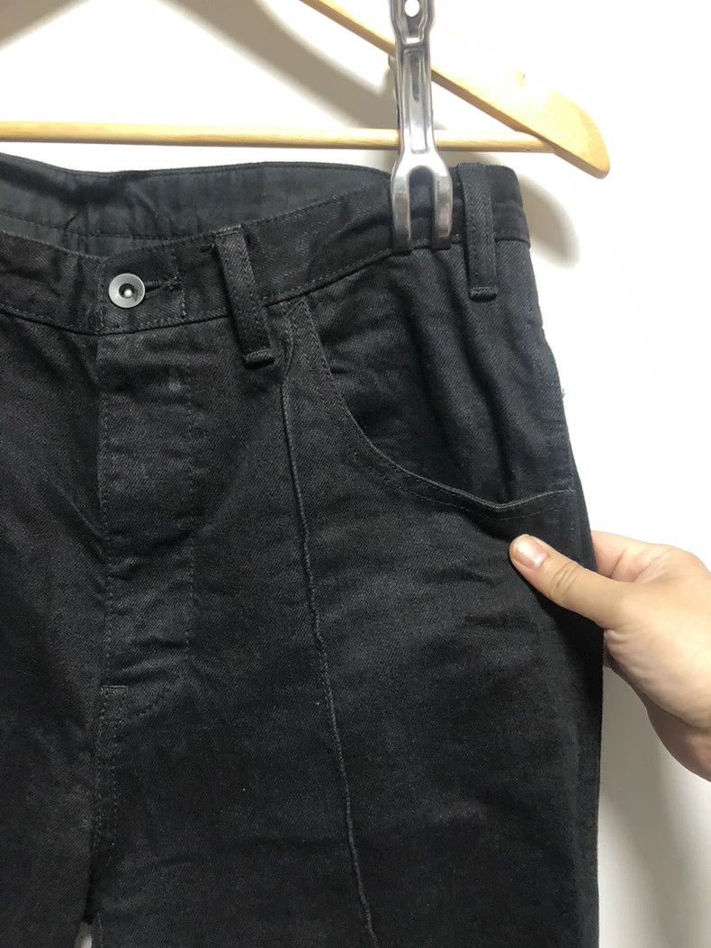 Bukht Stylish Black Deconstructed Denim Pants Size US 34 / EU 50 - 2 Thumbnail