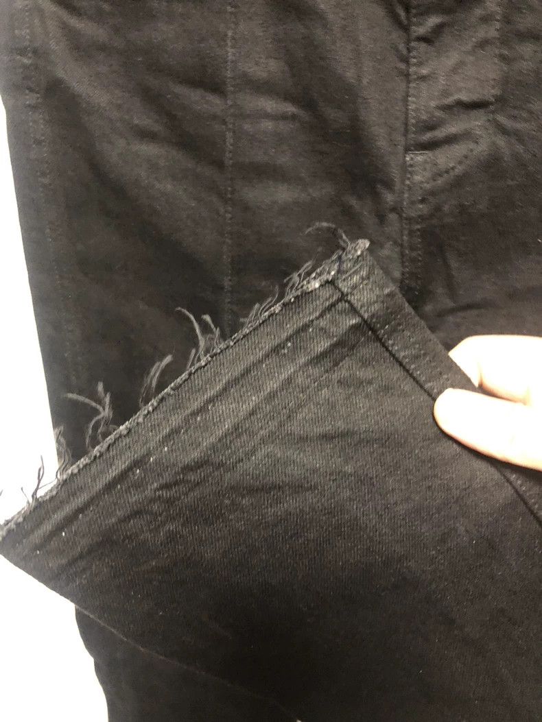 Bukht Stylish Black Deconstructed Denim Pants Size US 34 / EU 50 - 3 Thumbnail